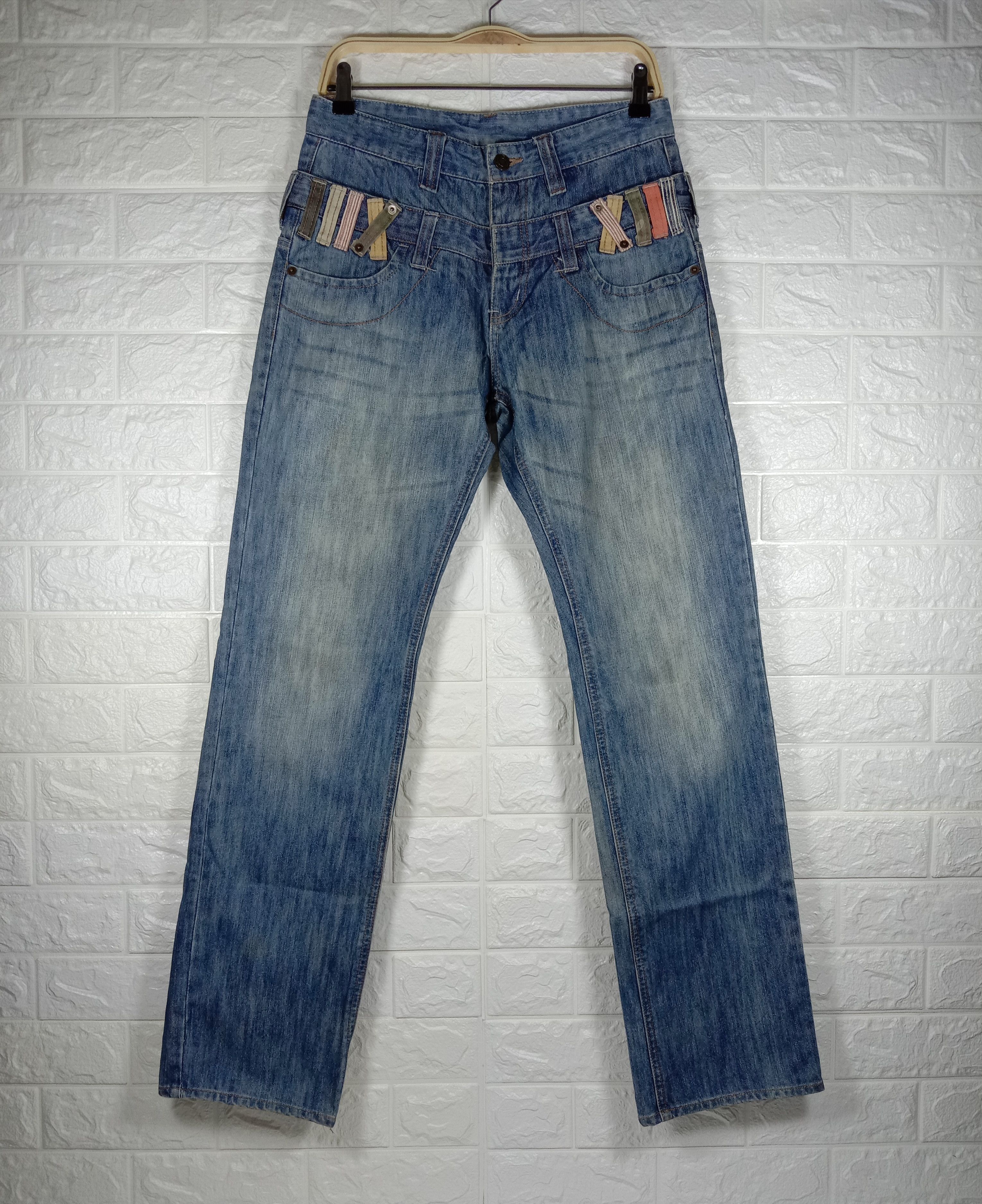 Japanese Brand Vintage Hybrid Japanese Double Waist Jeans Size US 31 - 1 Thumbnail