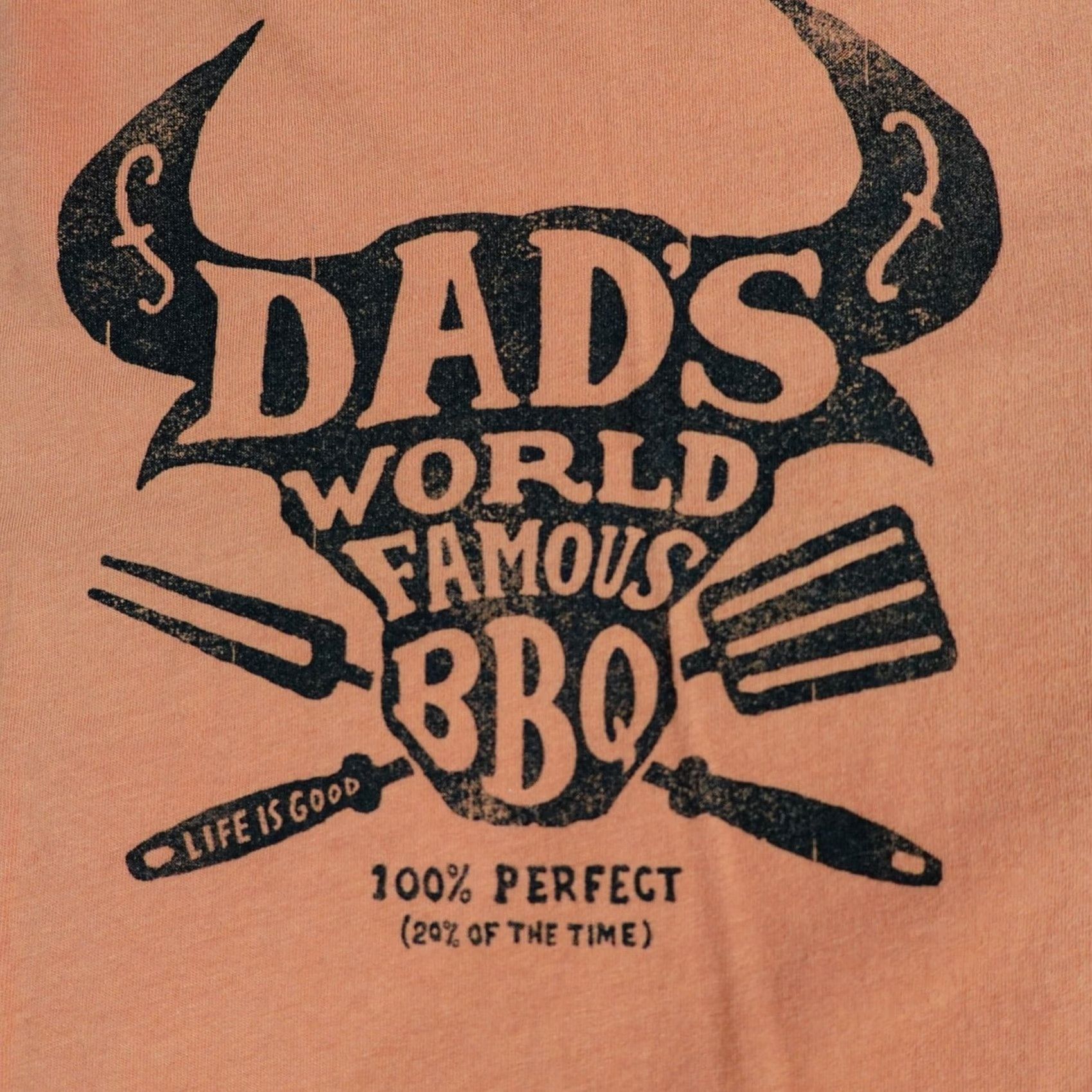 Life is Good Life is Good Shirt Medium Orange Dad's Barbeque Tee Shirt Mens Short Sleeve Crew Neck Cotton Knit Size US M / EU 48-50 / 2 - 2 Thumbnail