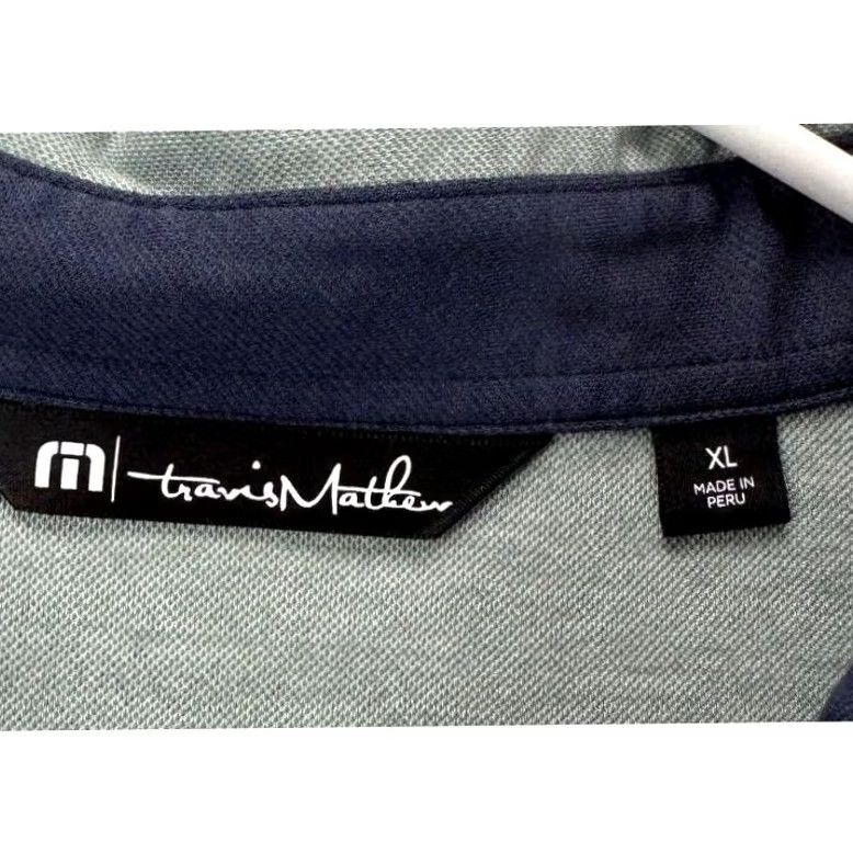 TravisMathew Travis Mathew Golf Polo Shirt Adult XL Green Pima Cotton Blend Rugby Mens Size US XL / EU 56 / 4 - 3 Thumbnail