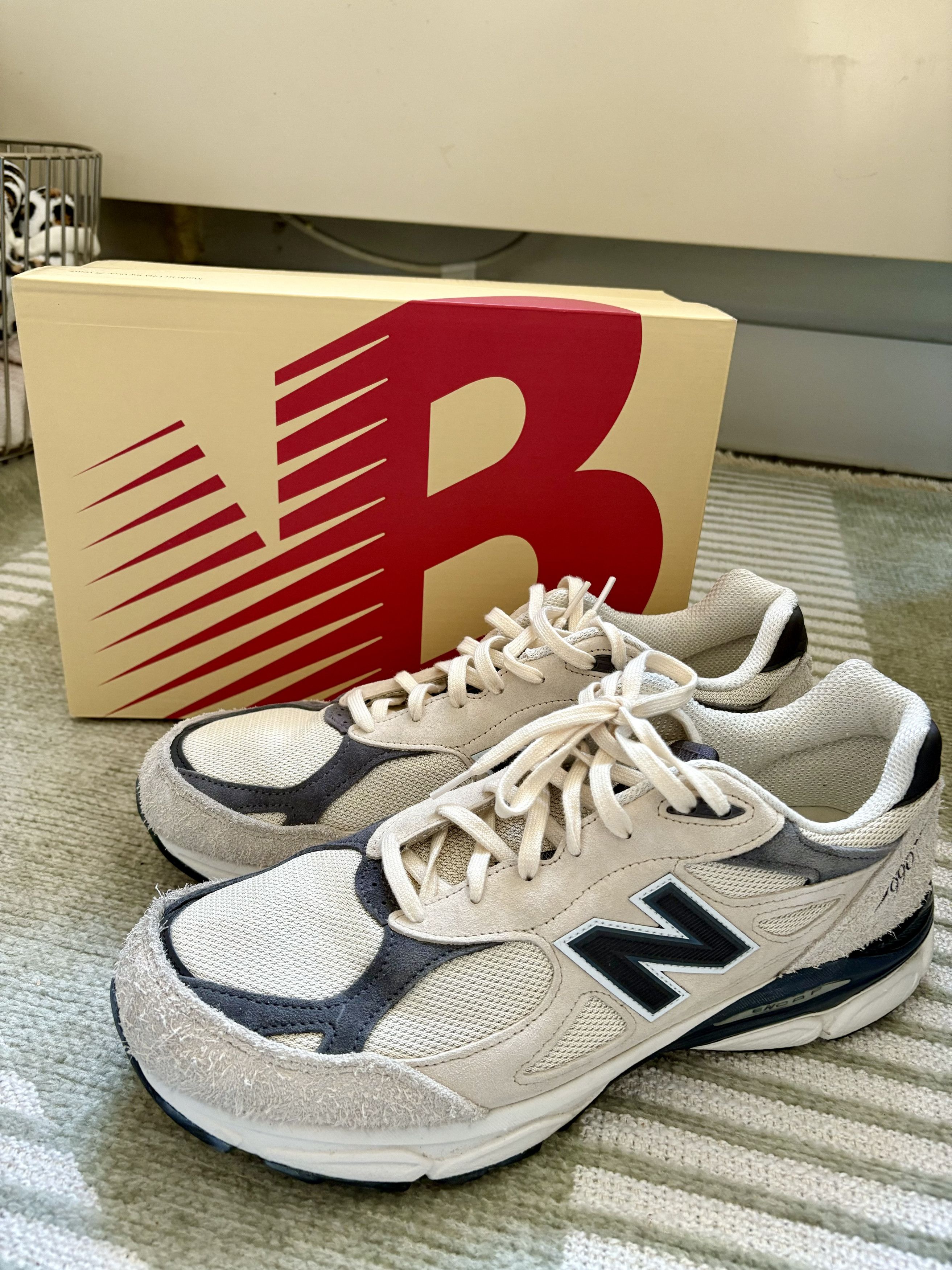 New Balance Size 13 - New Balance Teddy Santis x 990v3 Moonbeam Size US 13 / EU 46 - 1 Thumbnail