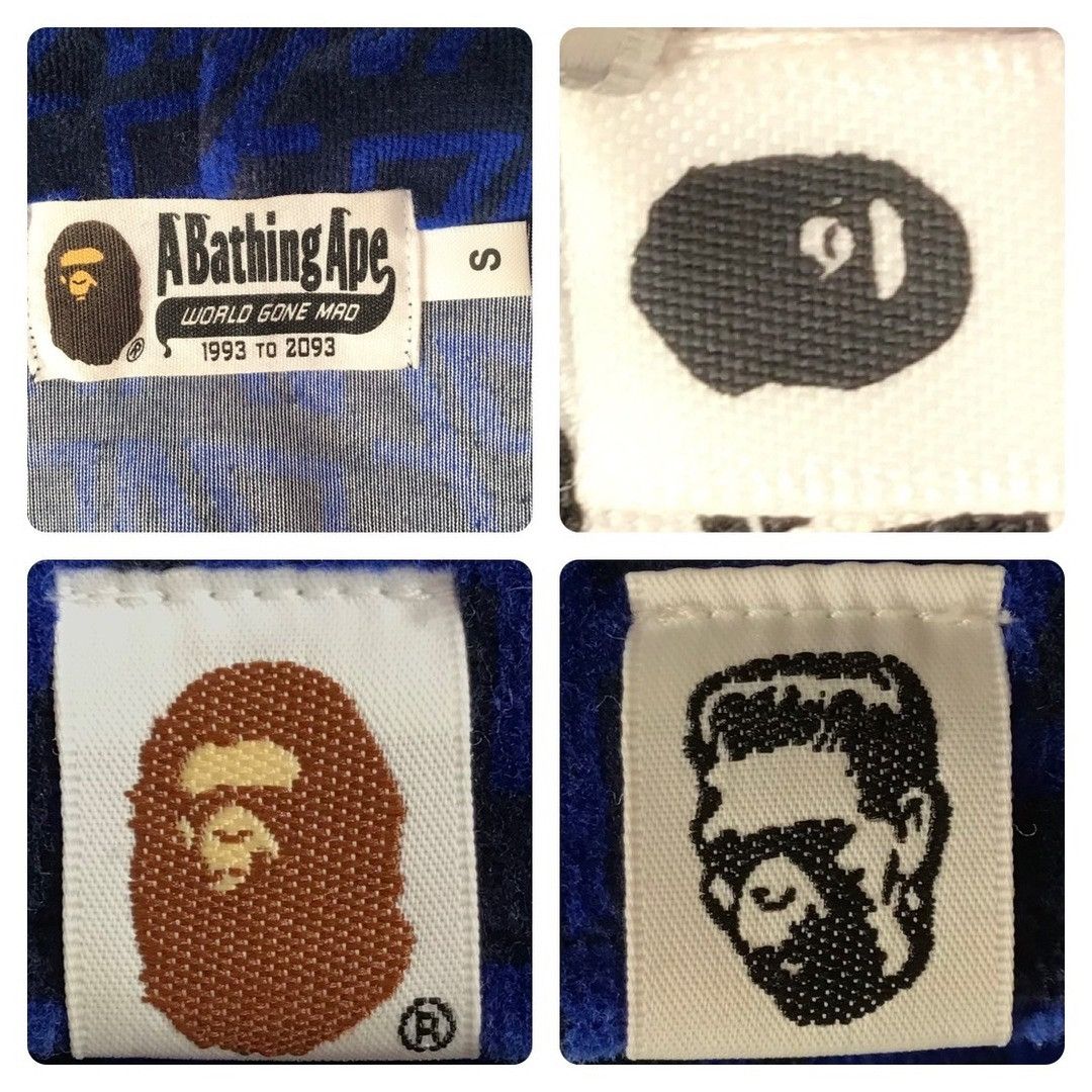 Bape BAPE Logo Monogram Velour Shark Full Zip Hoodie APE Size US S / EU 44-46 / 1 - 8 Thumbnail
