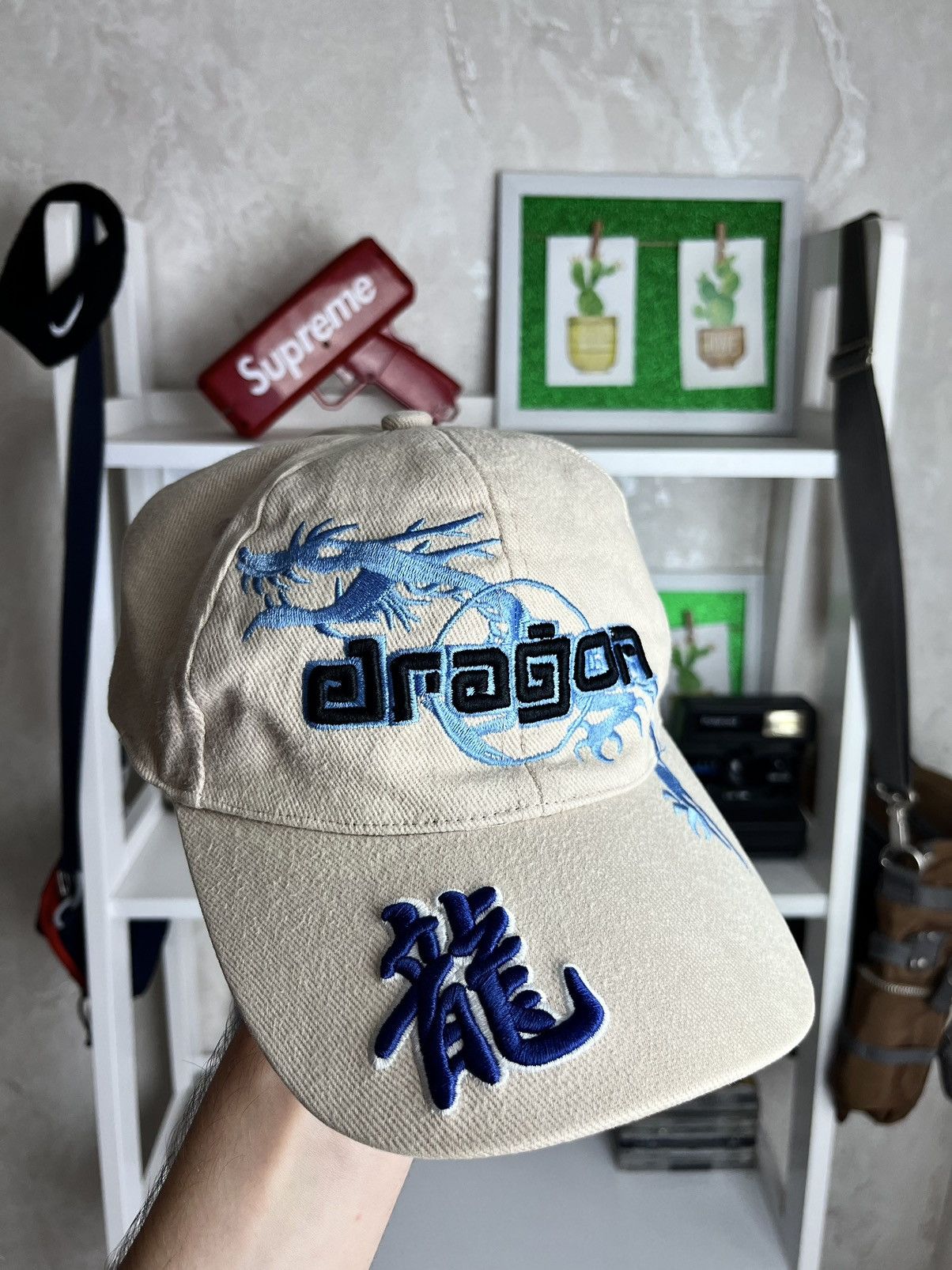 Japanese Brand × Vintage Vintage Japanese Dragon Cap Y2K 90s Size ONE SIZE - 4 Thumbnail