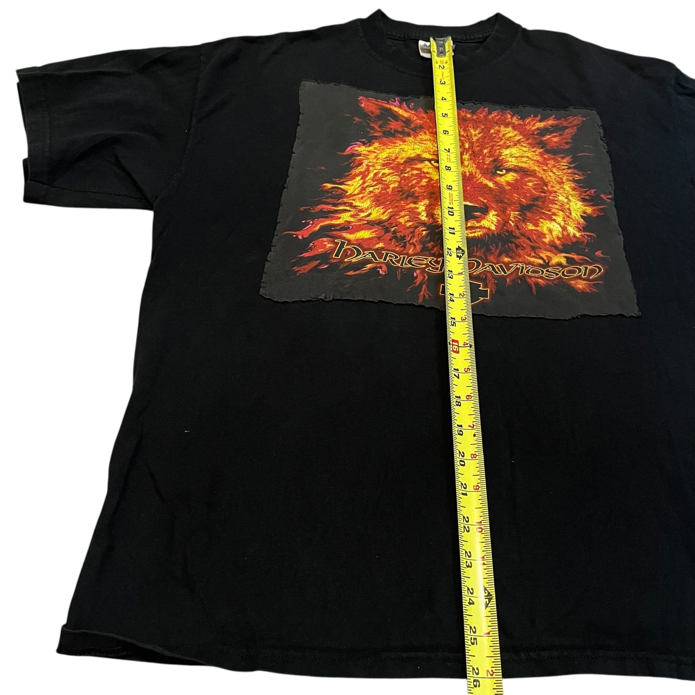 Harley Davidson × Vintage VINTAGE Harley Davidson Fire Wolf Reworked T Shirt Size US L / EU 52-54 / 3 - 5 Thumbnail