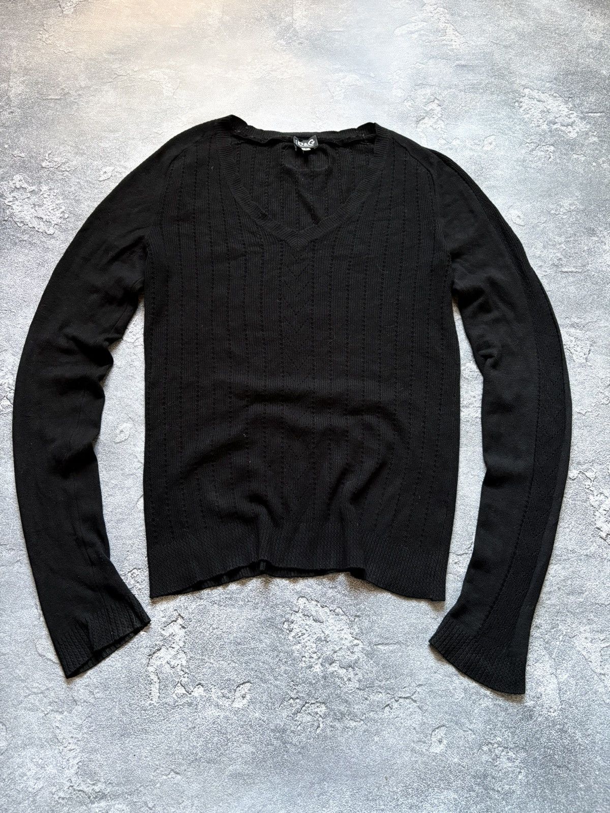 Dolce & Gabbana Vintage Dolce & Gabbana Avant Garde Gothic V-Neck Sweater Size S / US 4 / IT 40 - 2 Thumbnail