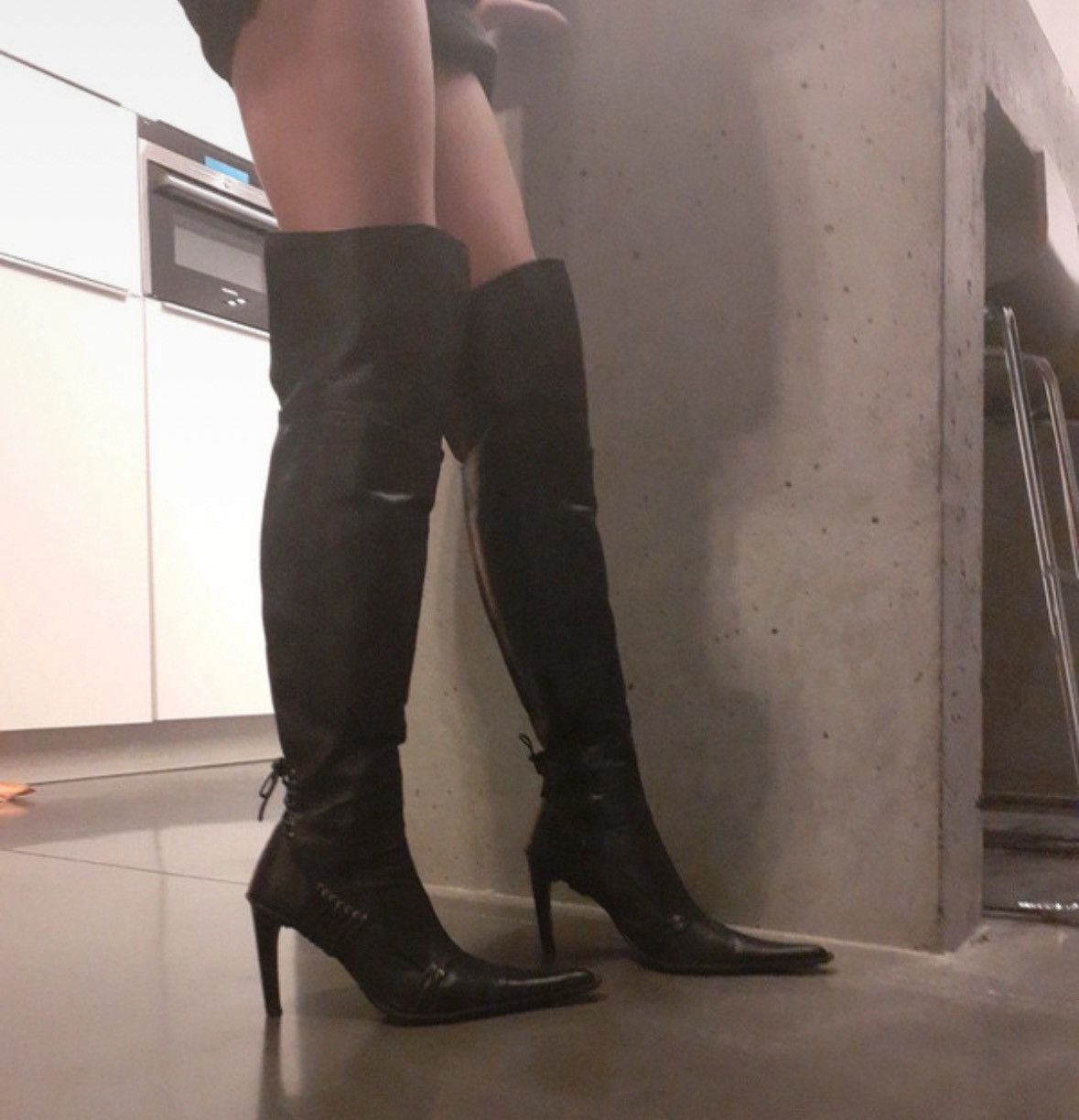 Other Edgy Genuine leather black high boots 40 Size US 9 / IT 39 - 9 Thumbnail