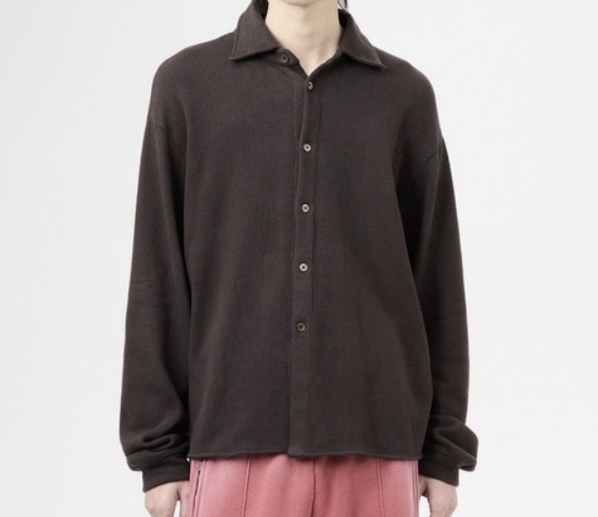 Our Legacy Our Legacy Recovery Shirt Deep Brown Fuzzy Fleece Size 50 Size US L / EU 52-54 / 3 - 2 Thumbnail