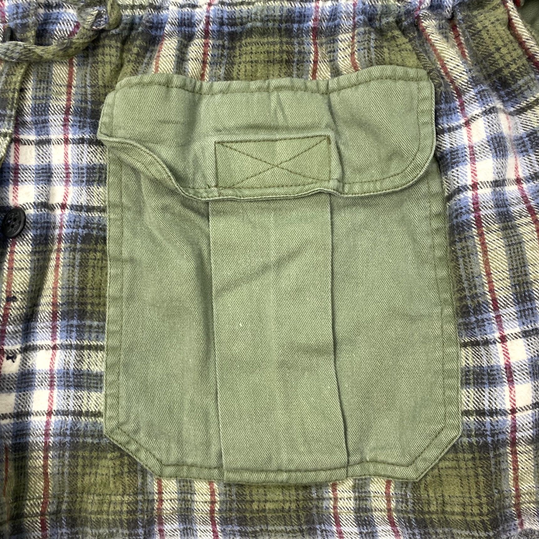 Vintage HIGH ADVANTAGE Vintage Military Jacket Womens 18 Green Plaid Flannel Outdoor Fall Spring Size XXL / US 16-18 / IT 52-54 - 6 Thumbnail