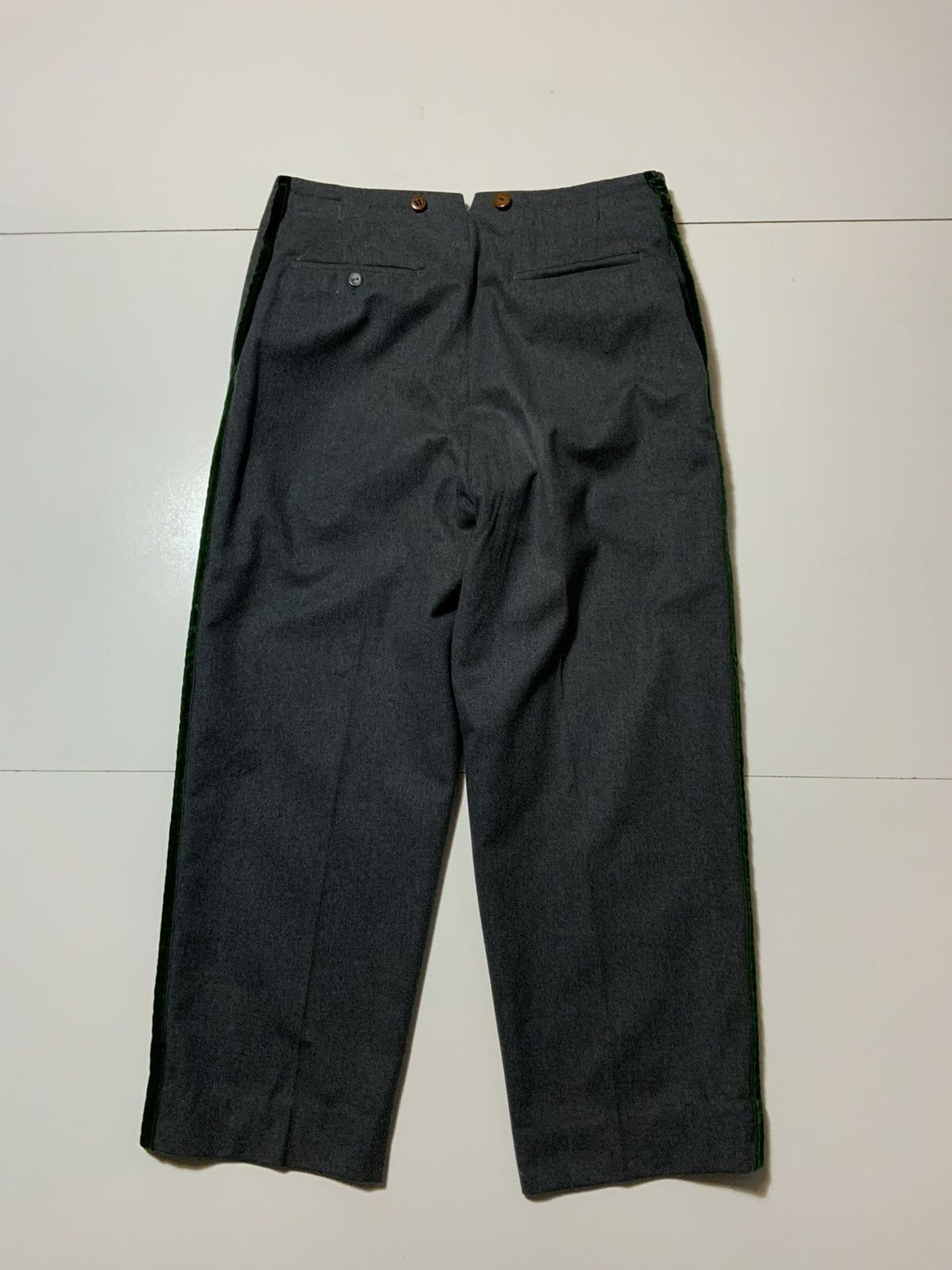 Vintage Vintage 1950s 60s Sy Devore Hollywood Wool Velvet Trim Pants Size US 36 / EU 52 - 3 Thumbnail