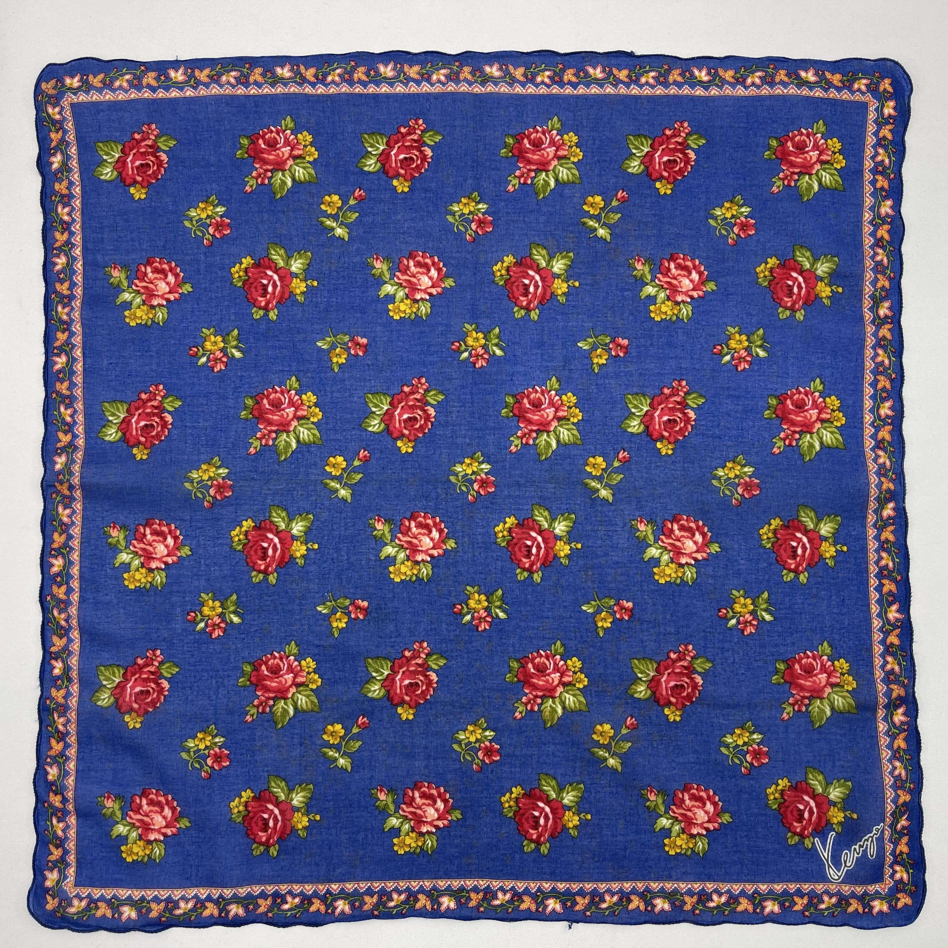 Kenzo × Vintage Kenzo Handkerchief/Neckerchief/Bandana-KD3216 Size ONE SIZE - 2 Thumbnail