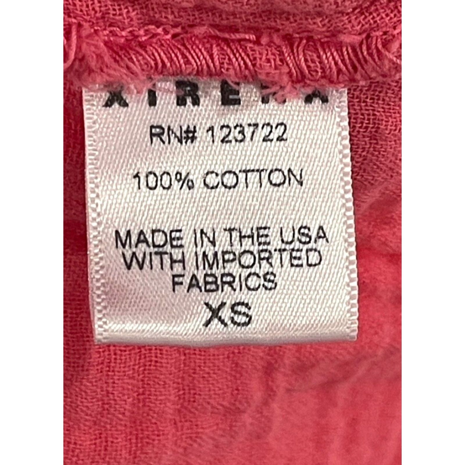 Vintage Xirena Dress XS Cabana Pink 100% Cotton United States Boho Midi Sleeveless Women Size XS / US 0-2 / IT 36-38 - 4 Thumbnail