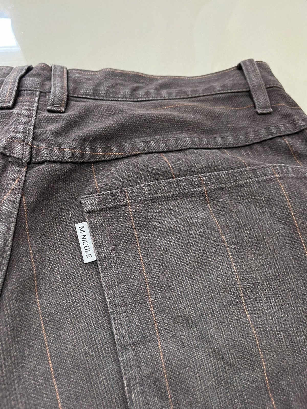 Tornado Mart Japanese Nicole Monsieur dark brown orange stripe baggy Size US 30 / EU 46 - 8 Thumbnail