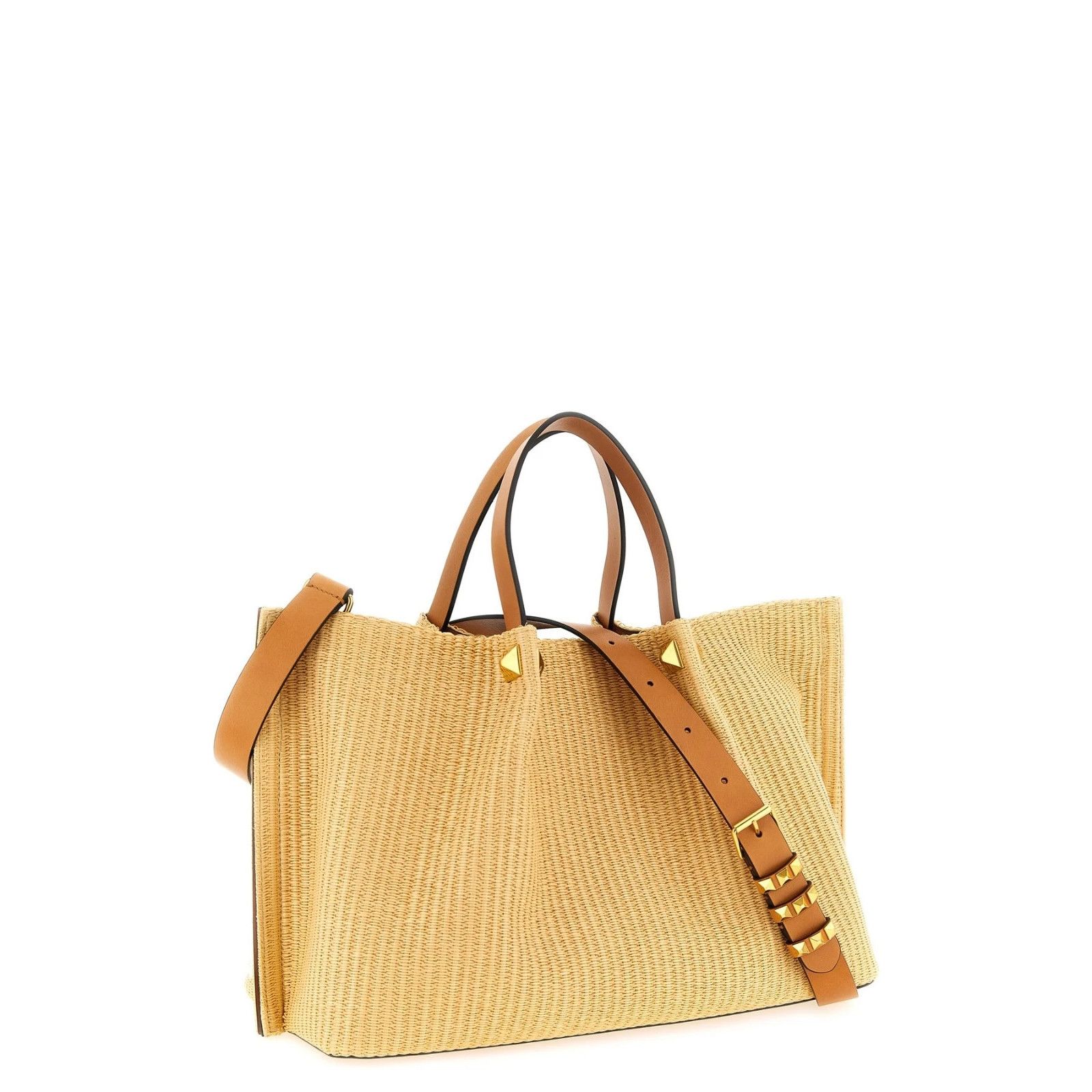 Valentino VALENTINO GARAVANI Medium Shopping Beige Raffia Tote Bag New Size ONE SIZE - 2 Thumbnail