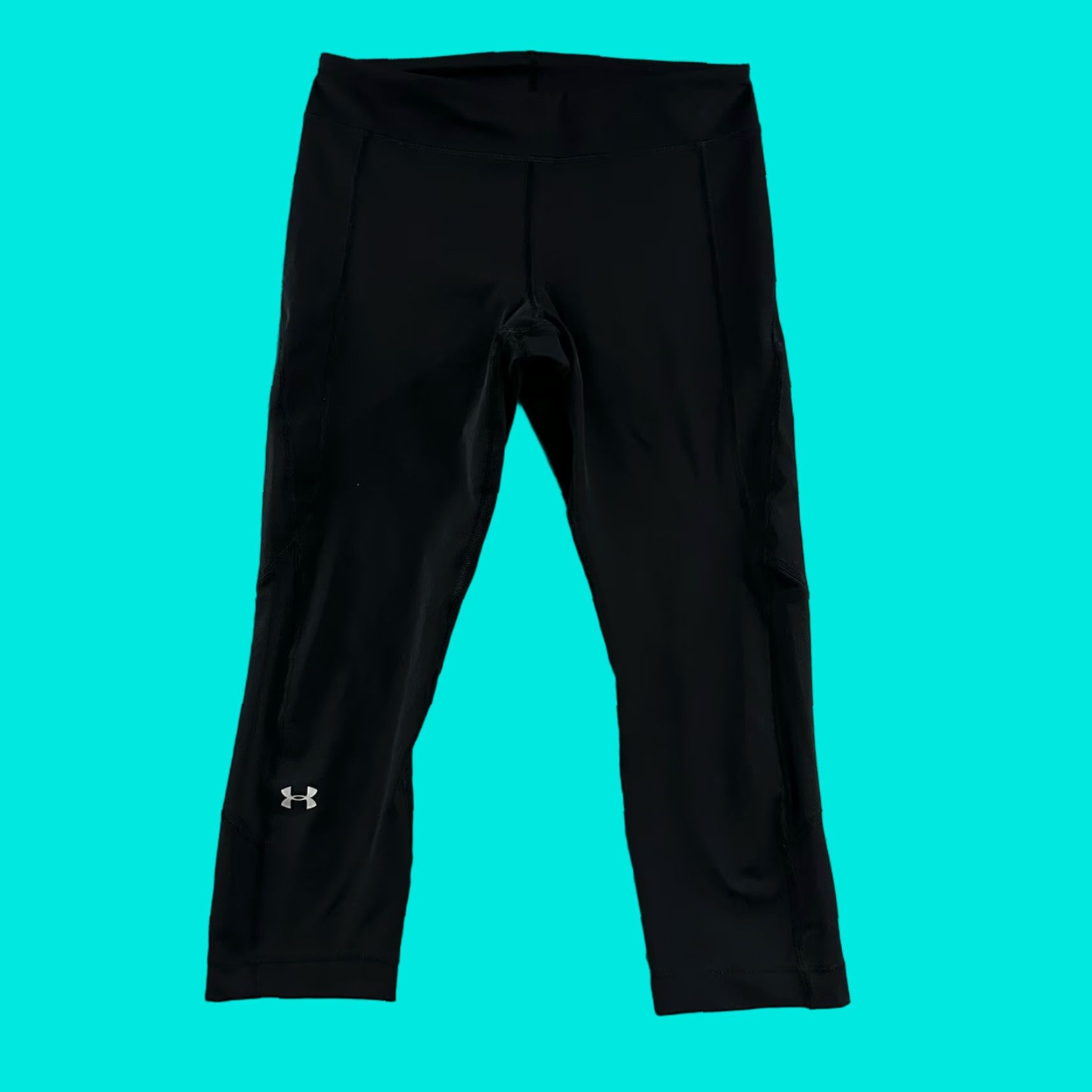 Under Armour Under Armour Leggings Womens Cropped Black M Polyester Growers? Size 32" / US 10 / IT 46 - 1 Thumbnail
