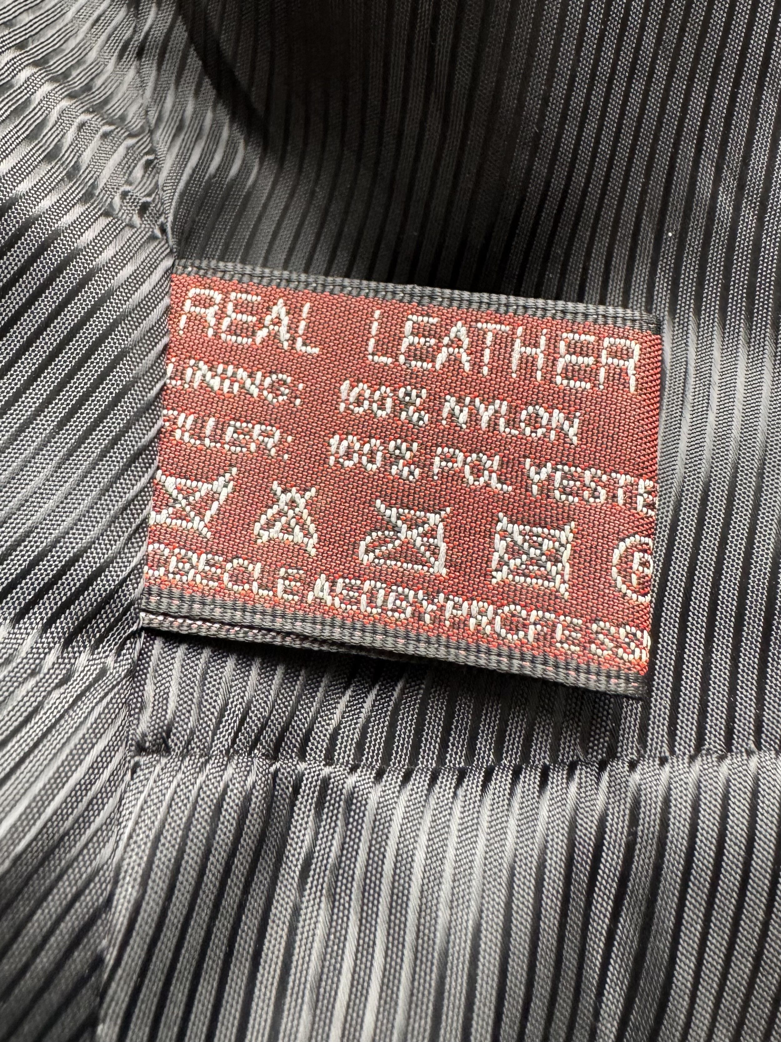Vintage Cropped Leather Jacket C2(V490)