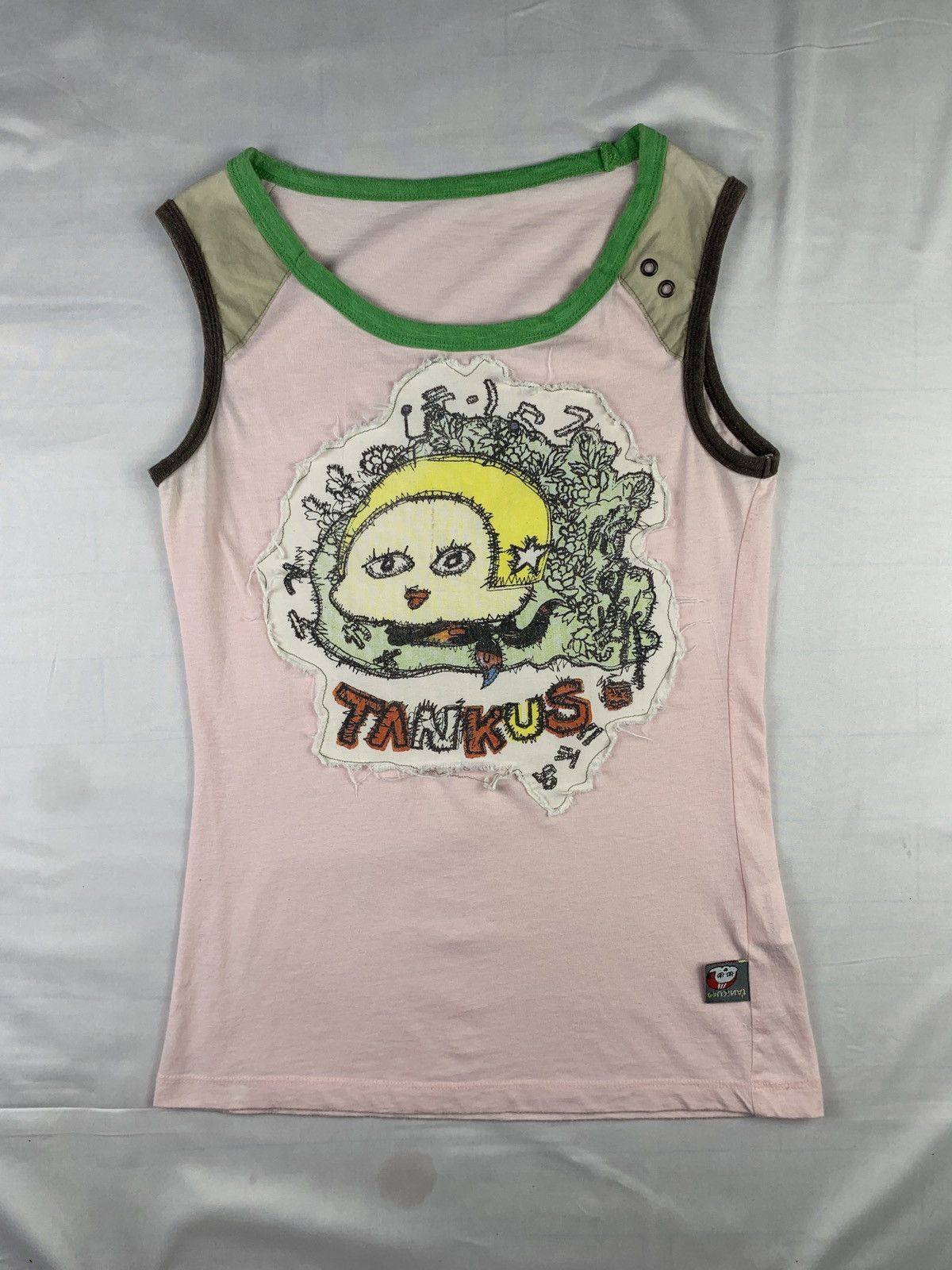Japanese Brand y2k Tankus Korea Multicolor Child Graphic Drawing Tank Top Size S / US 4 / IT 40 - 1 Thumbnail