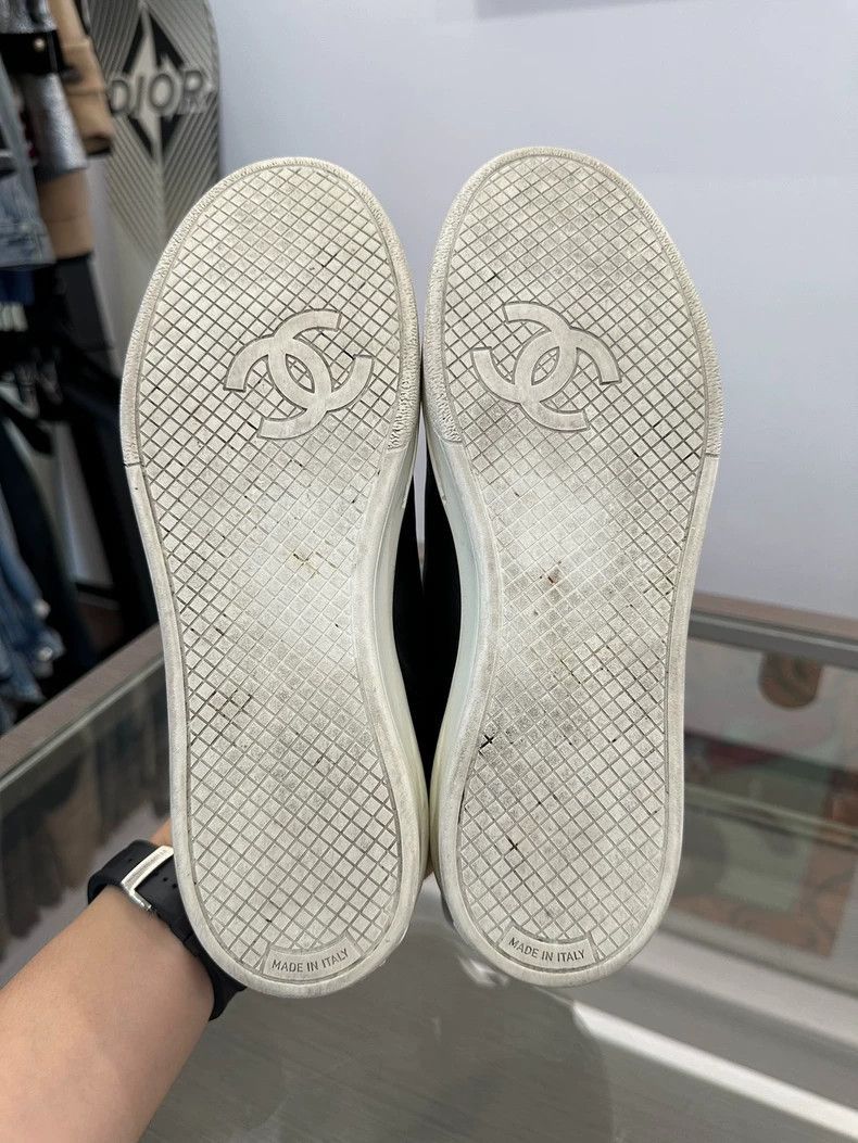 Chanel Chanel Black Logo Sneakers for Women -2505 Size US 7 / EU 40 - 5 Thumbnail