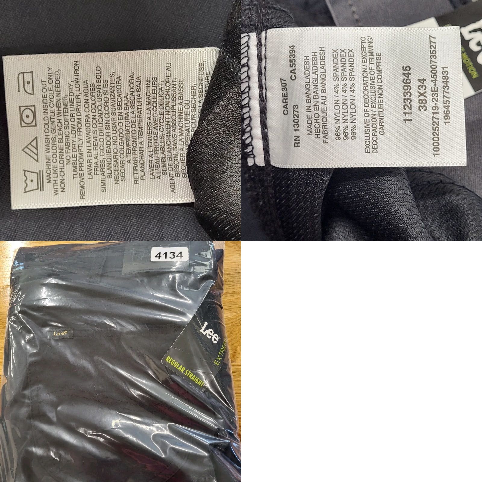 Lee **LEE Men's Regular Fit Straight Leg Pants Size 38 Black Wicking** User: **LEE Men's Black Regular Fit Straight Leg Pants Size 38 Wicking** Size US 38 / EU 54 - 10 Thumbnail