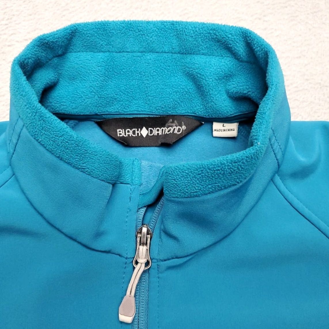 Black Diamond VINTAGE Black Diamond Jacket Women L Teal Softshell Full Zip Outdoors Gorp Size L / US 10 / IT 46 - 4 Thumbnail