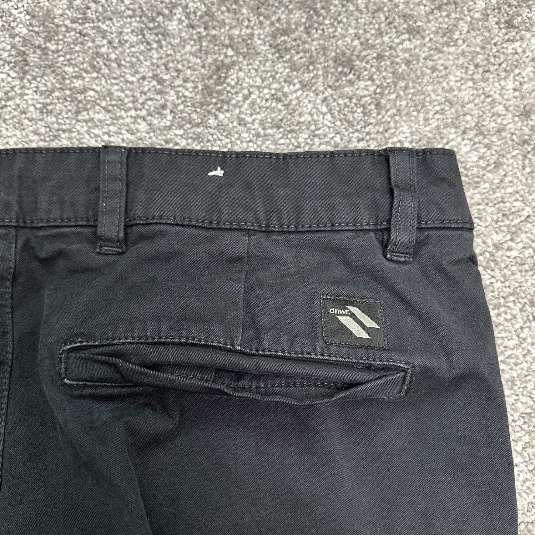 Zara ZARA Chino Pants Mens 34 Black Solid Straight Flat Front Casual Cotton 35x29.5 Size US 34 / EU 50 - 6 Thumbnail