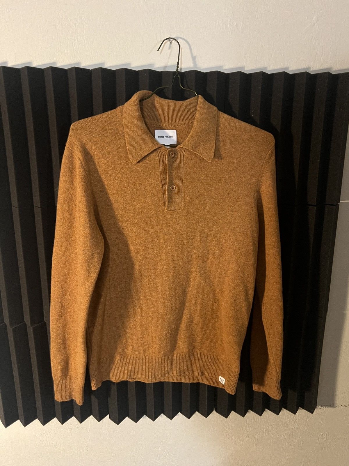NORSE PROJECTS Rasmus Relaxed Brush Knit Polo Shirt