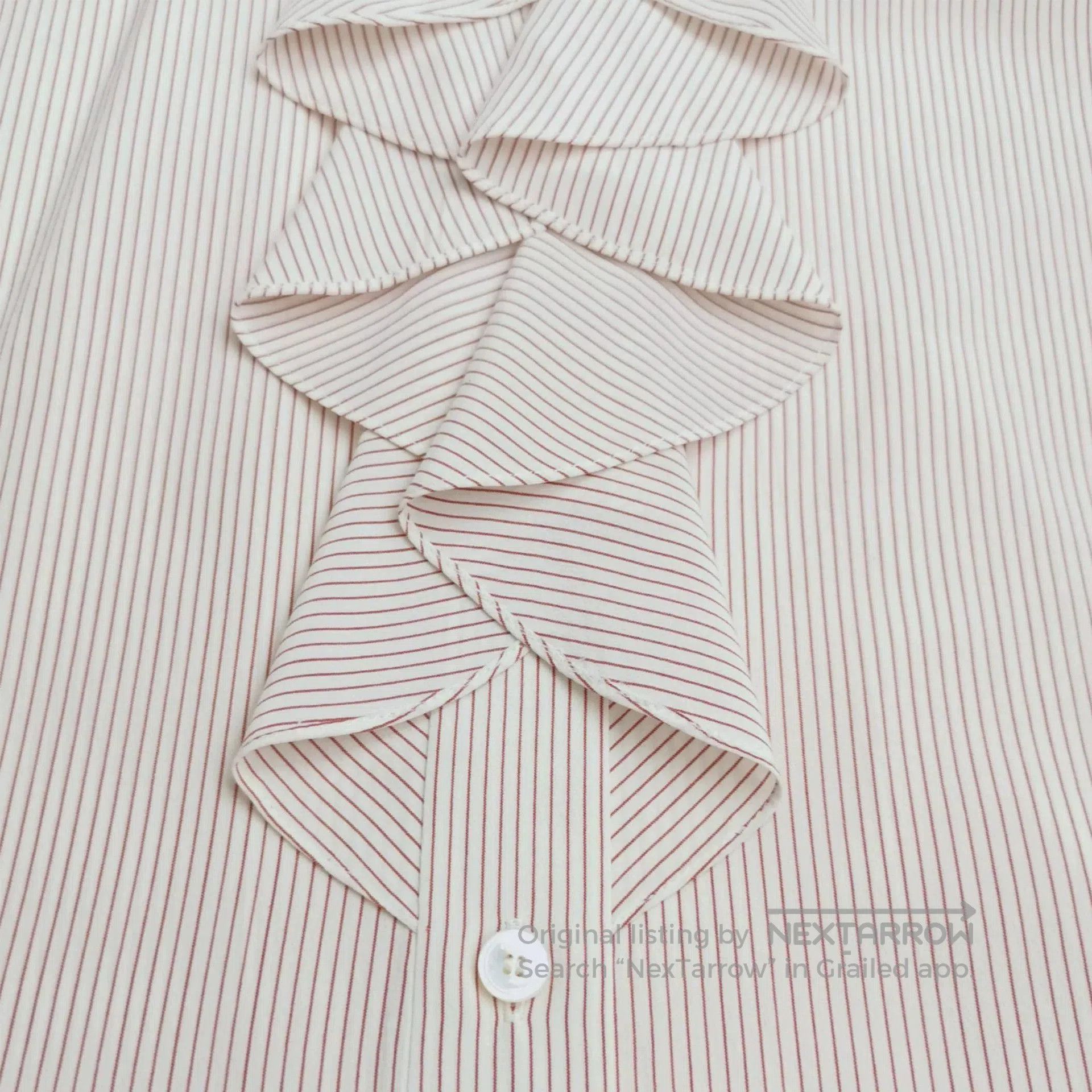 Celine Silk Colorblock Stripe Shirt 38.