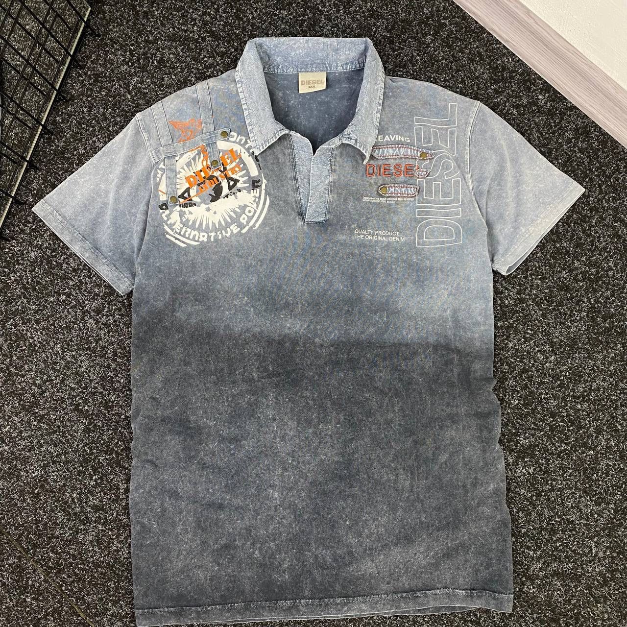 Diesel Diesel vintage 90s polo tshirt japanese style avant garde Size US XL / EU 56 / 4 - 2 Thumbnail