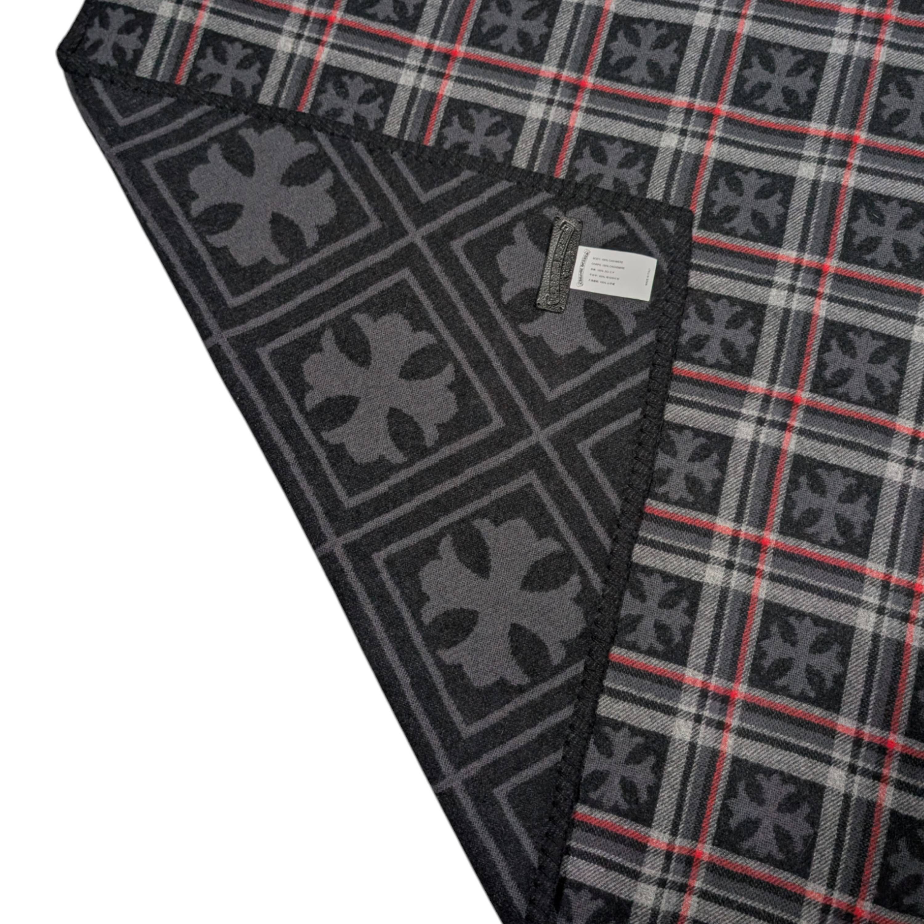 Chrome Hearts CH CROSS PLUS CASHMERE BLANKET REVERSIBLE PLAID JACQUARD Size ONE SIZE - 2 Thumbnail