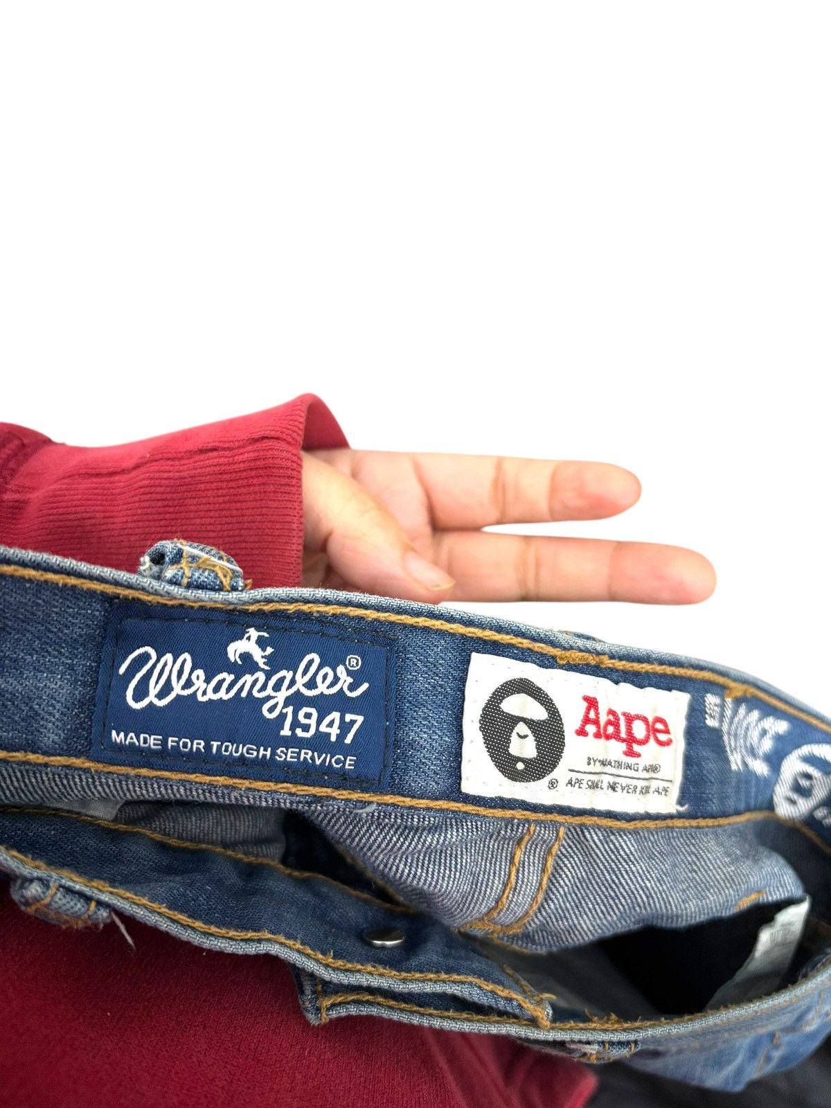新品正規品  Rare Wrangler × Bape × Aape Aape Denim Loose Wrangler x Bape パンツ