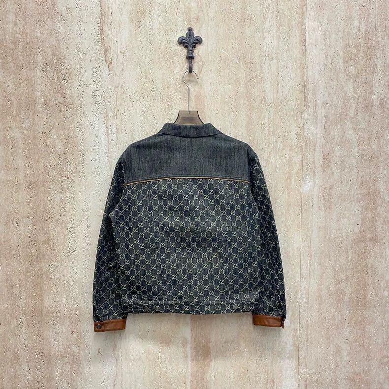 Gucci Gucci Brown and black old flower full logo denim jacket 250 Size US S / EU 44-46 / 1 - 2 Thumbnail