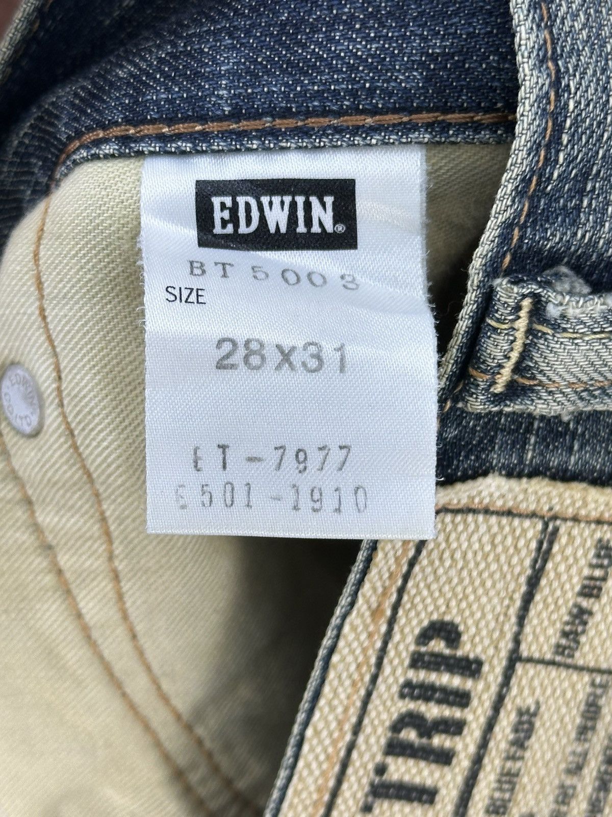 Kapital Edwin 503 Blue Trip Distressed Denim Jeans Size US 32 / EU 48 - 16 Thumbnail