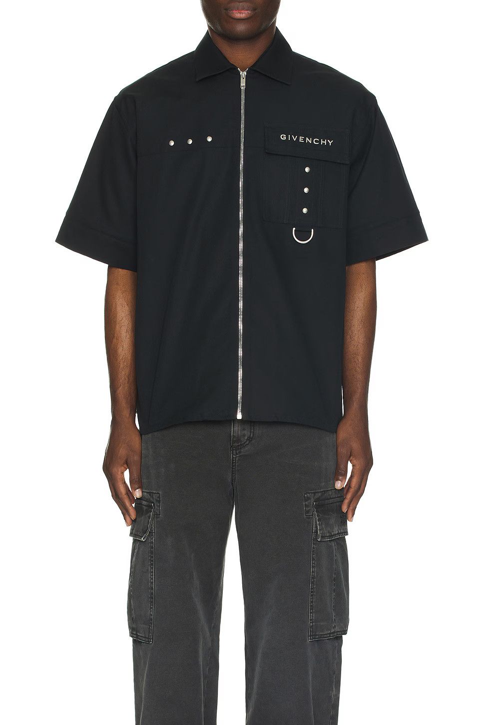 Givenchy o1w1db10325 Hardware Shirt in Black Size US S / EU 44-46 / 1 - 6 Thumbnail