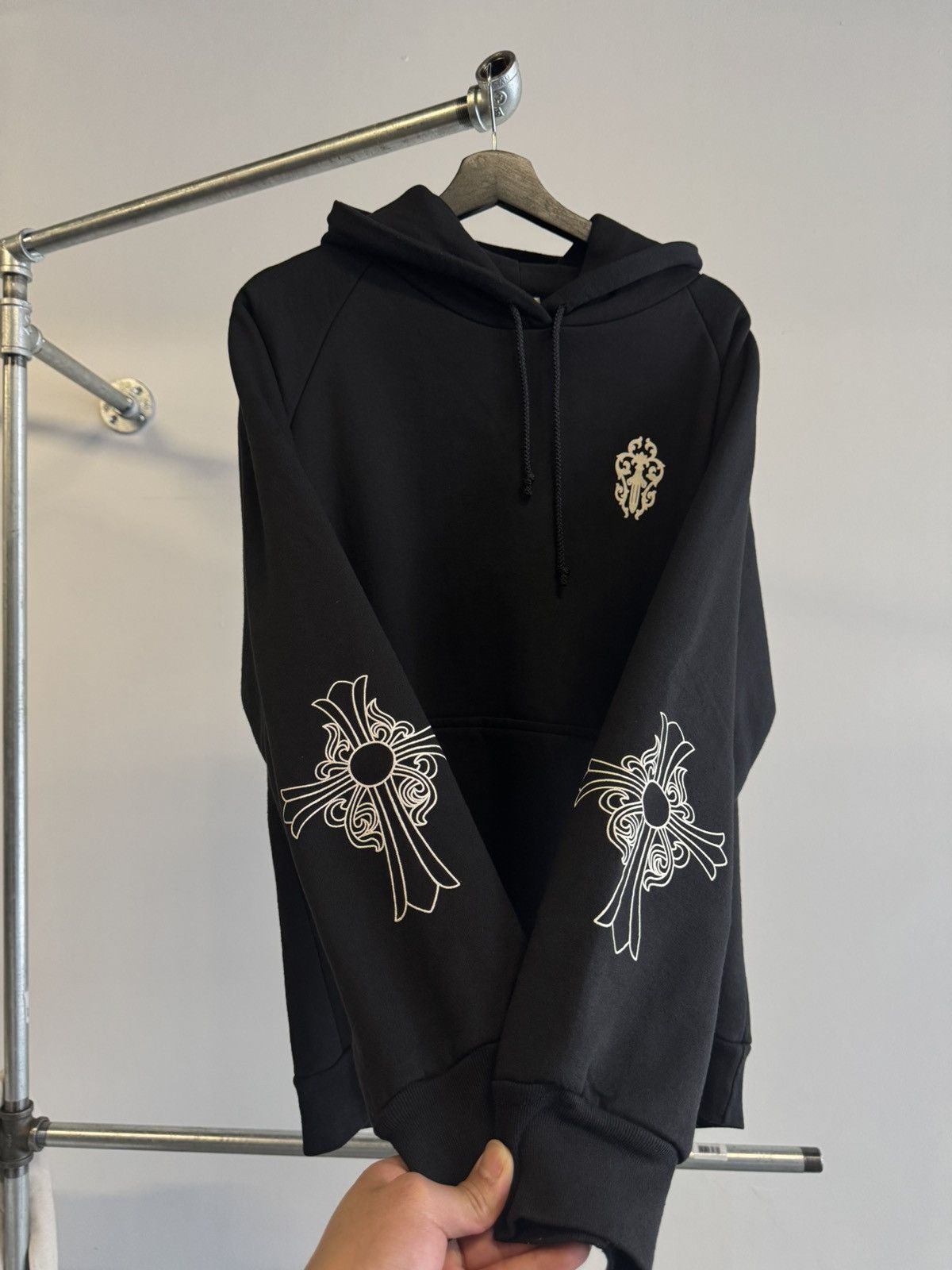 Vintage chrome hearts thermal hoodie