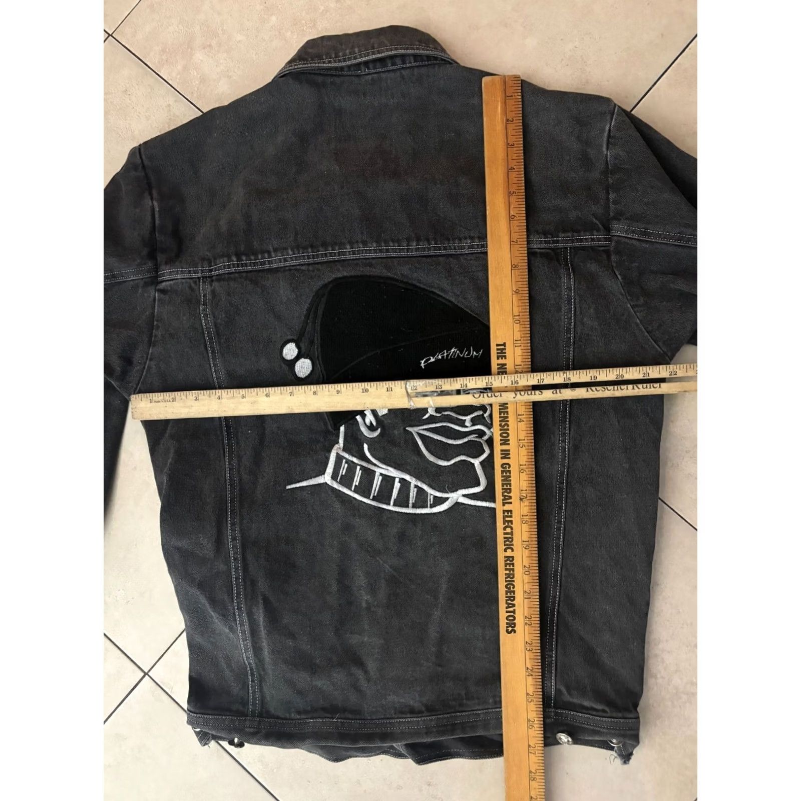 Denime Boom Jacket Vest Denim L Men’s Size L Black Hip Hop Trucker BXJ 90s Classic Outdoor Style Size US 33 - 6 Thumbnail