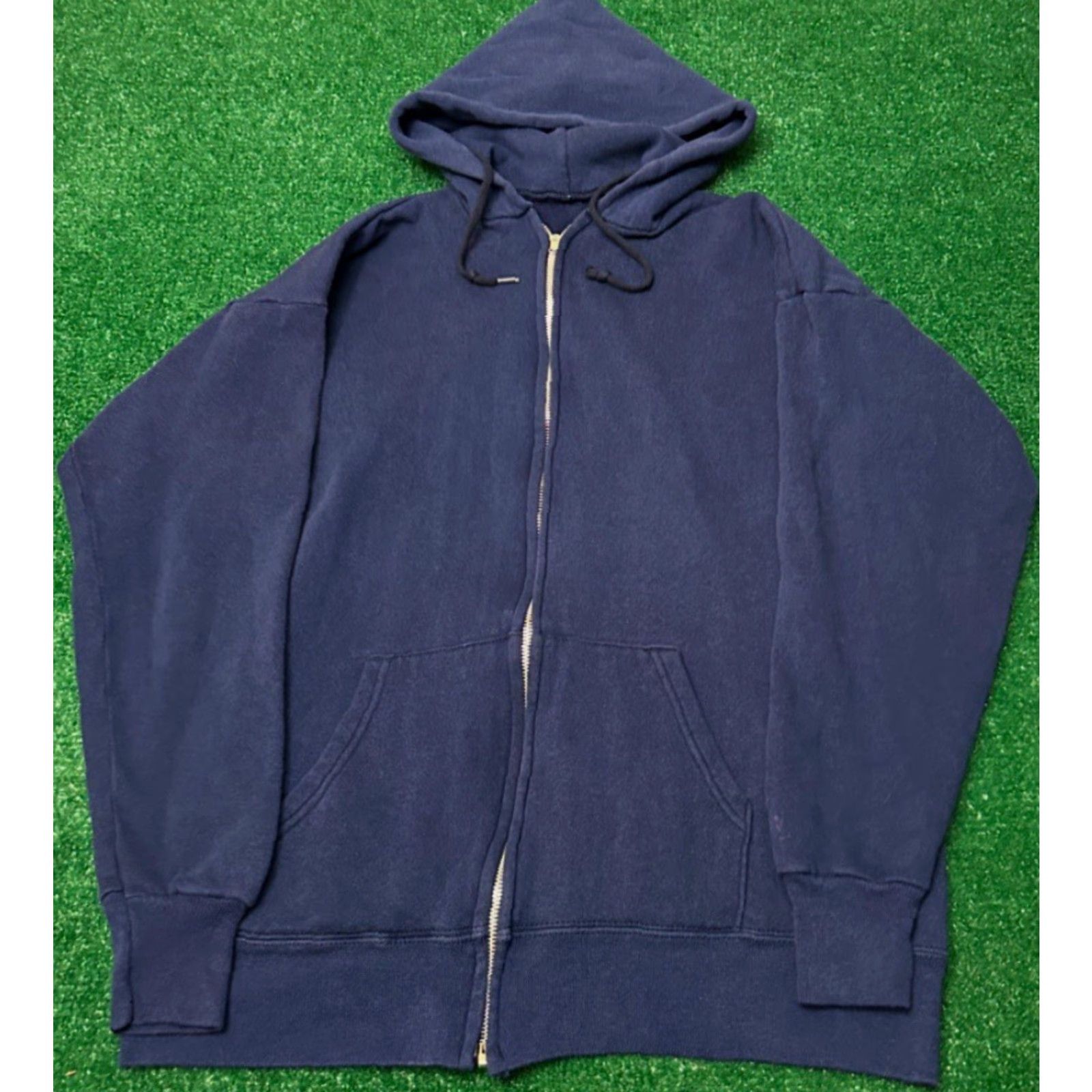Vintage VINTAGE 60s 70s Hoodie Zip Up Blue USA VTG Steinwurtzel Mens XL YKK Zipper Modern/Full Zip Size US XL / EU 56 / 4 - 5 Thumbnail