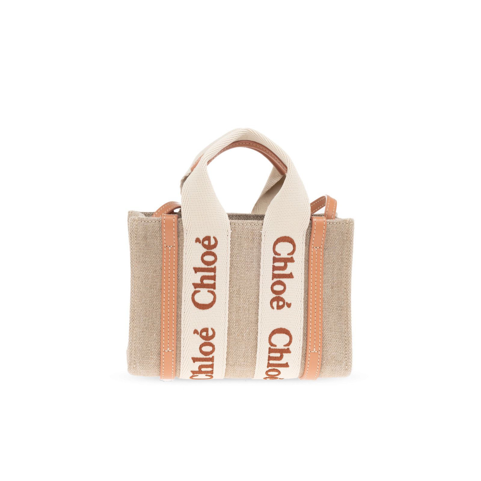 Chloe Chloe Mini Pink Linen Tote Handbag New & Authentic Size ONE SIZE - 2 Thumbnail