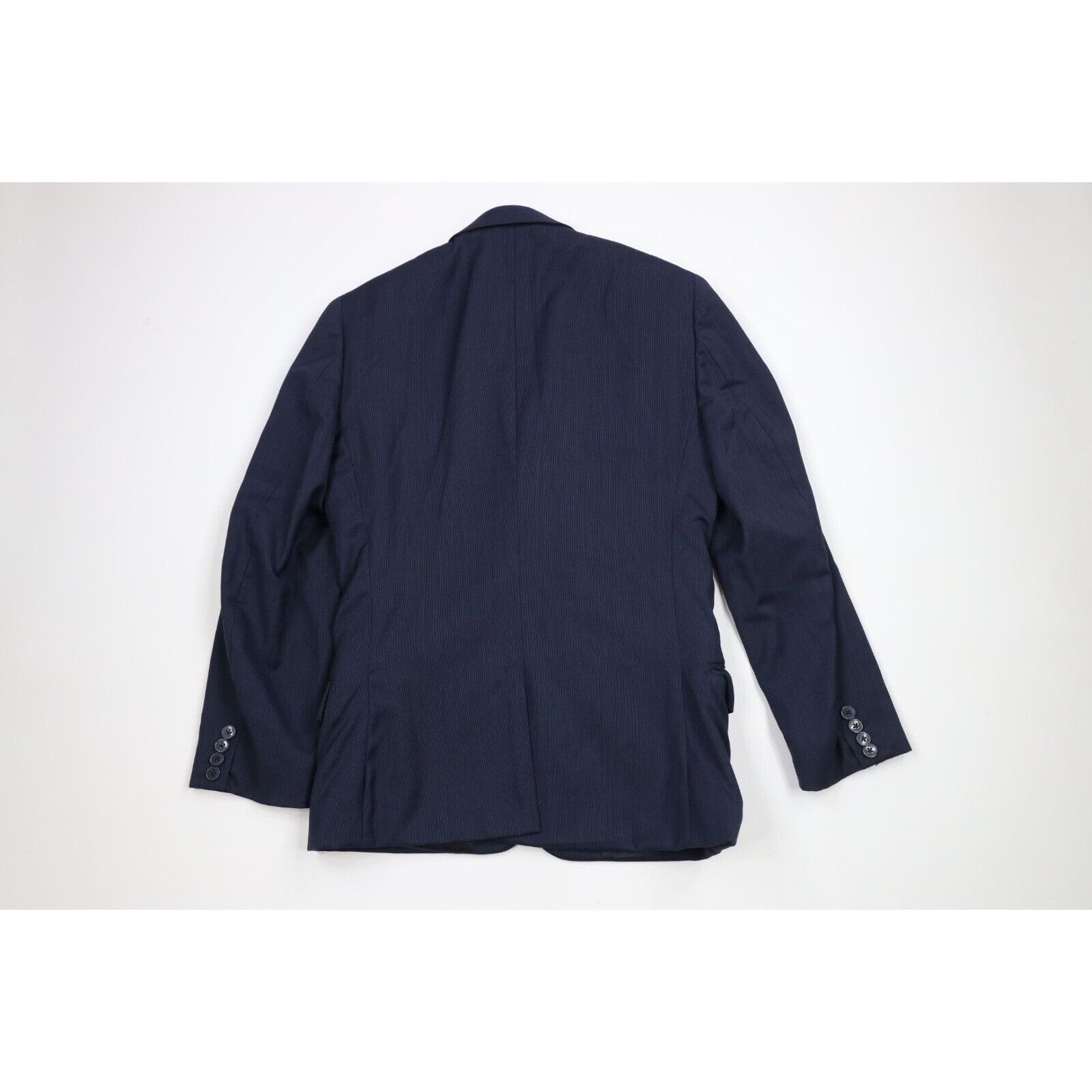 Calvin Klein Calvin Klein Wool Striped 2 Piece Suit Wedding Dark Blue Size 38R - 7 Thumbnail