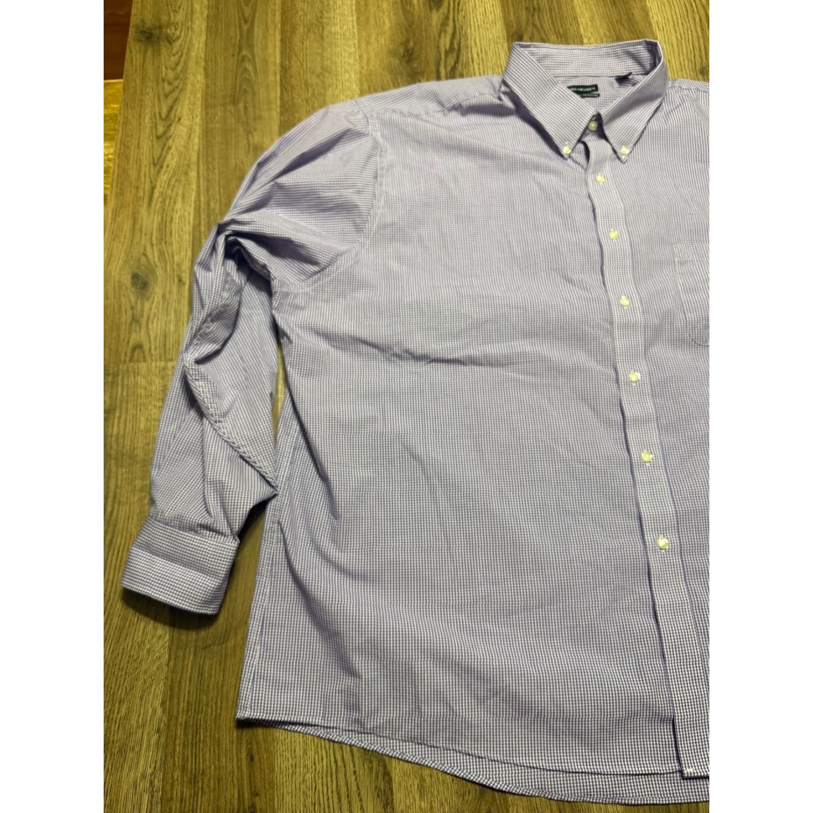 Van Heusen Van Heusen Shirt Mens 19.5-20 36/37 3XL Button Up Purple White Regular Fit Size US XXL / EU 58 / 5 - 3 Thumbnail