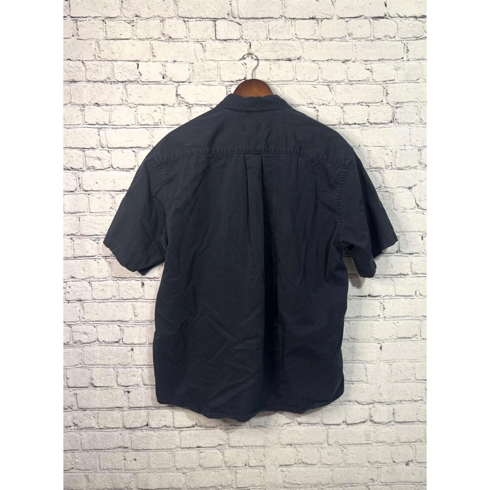 Vintage Saddlebred Shirt Button-Up Short Sleeve Men Large Black Solid Casual Button-Down Collar Vintage No Size US L / EU 52-54 / 3 - 4 Thumbnail