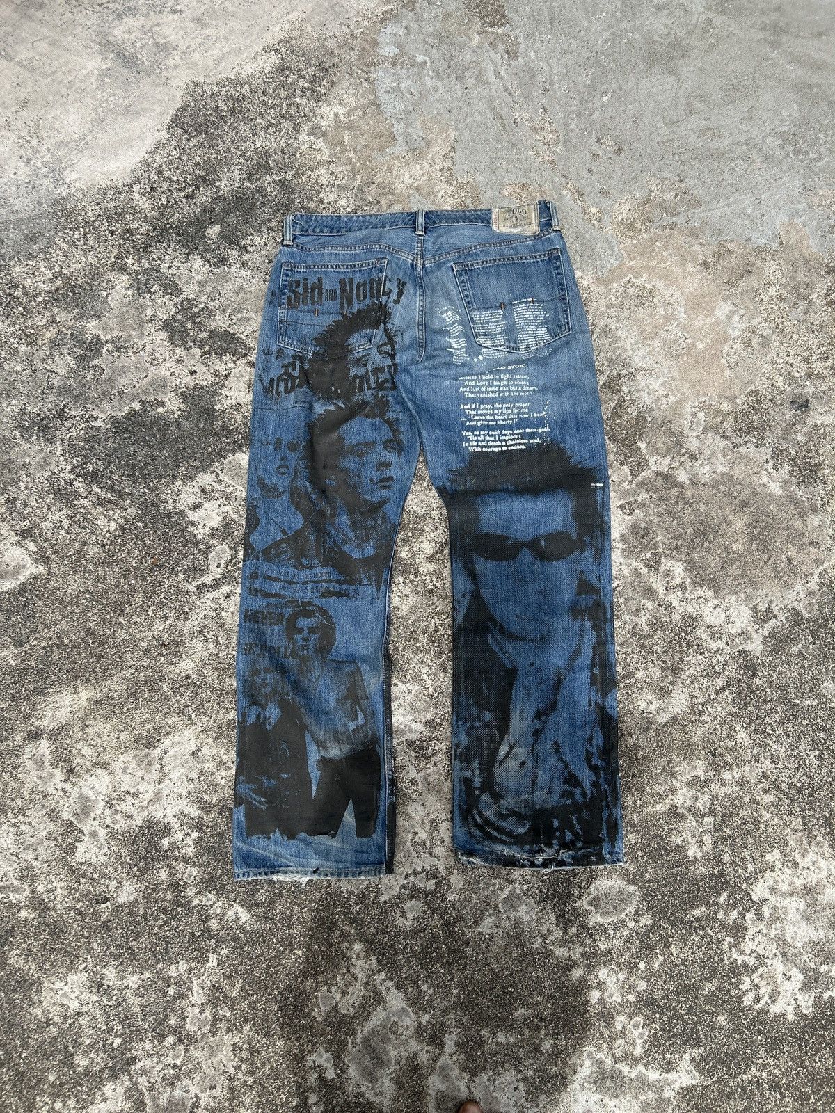 Designer × Polo Ralph Lauren Custom jeans 1of1 Size US 34 / EU 50 - 5 Thumbnail