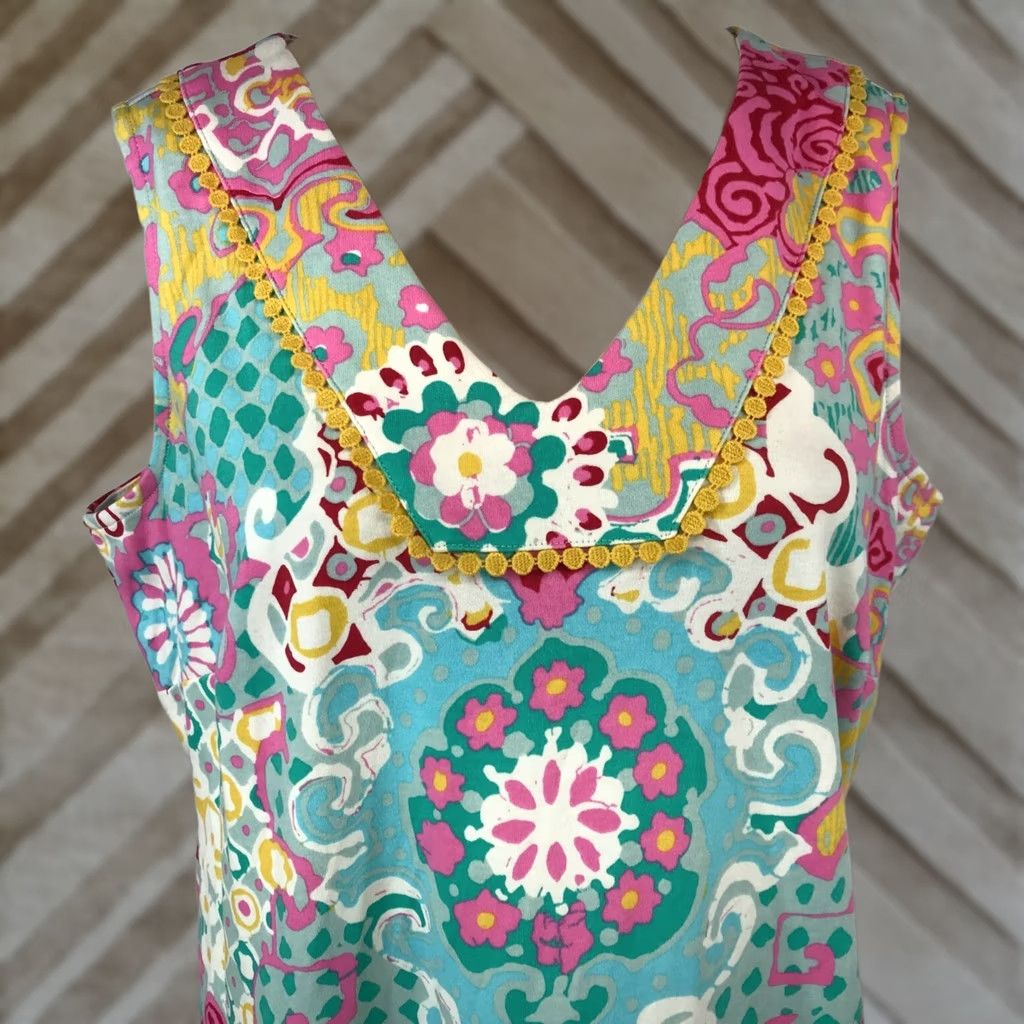 Talbots Talbots Dress Womens X WOMEN PLUS MULTICOLOR SLEEVELESS NECK COTTON Size XL / US 12-14 / IT 48-50 - 1 Thumbnail