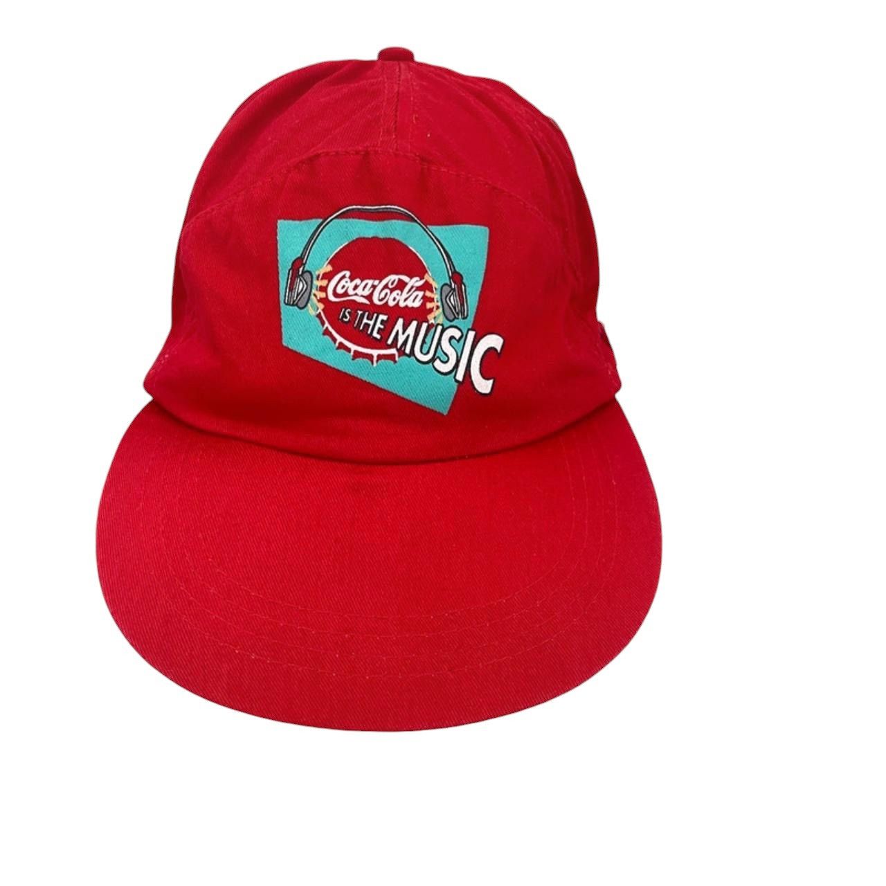 Coca Cola Coca Cola In The Music Vintage Cap Elastic Back Hat 80s 90s Size ONE SIZE - 1 Thumbnail
