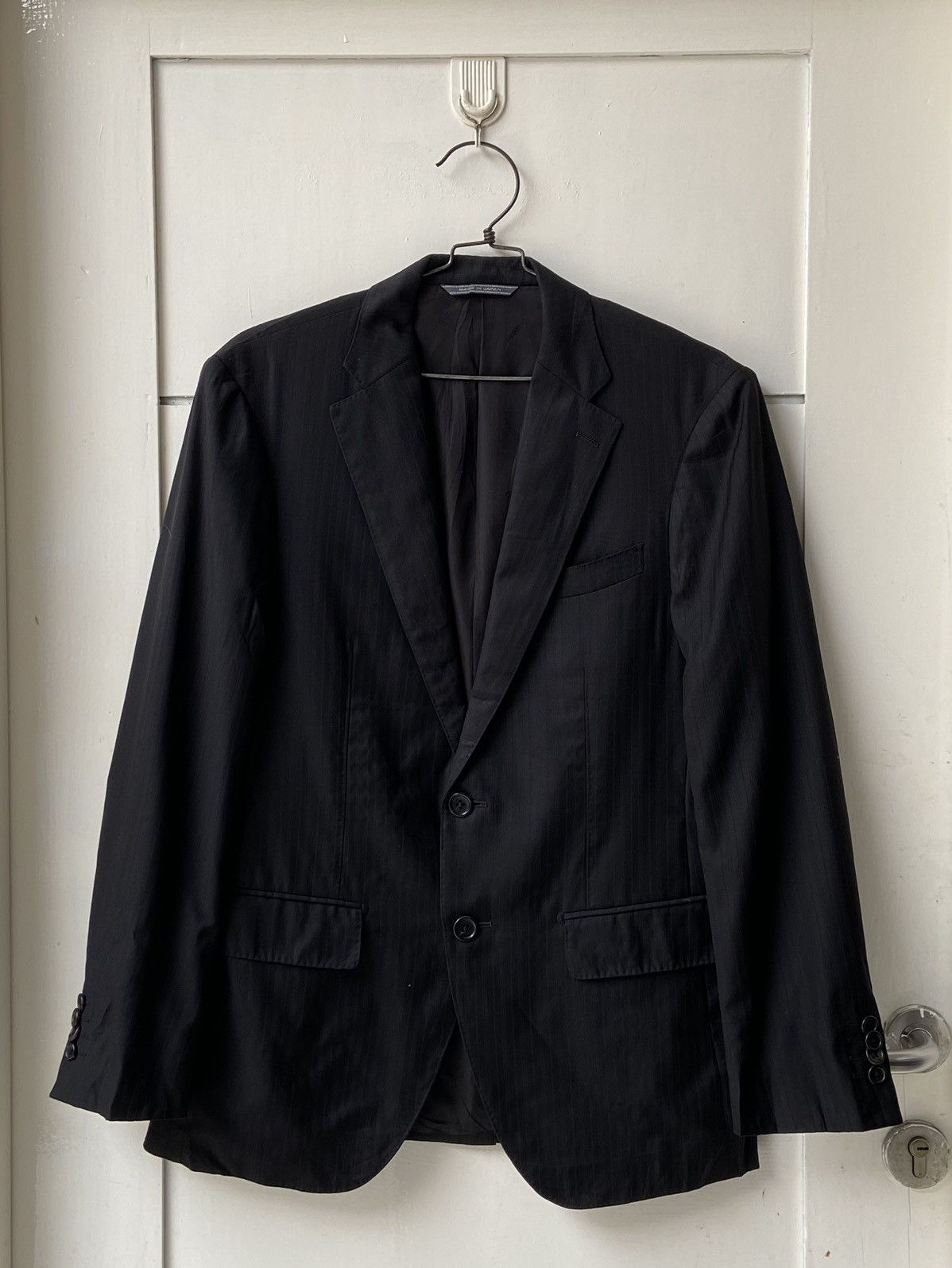 Designer × Japanese Brand × Loro Piana LORO PIANA D’URBAN Black Suit Size 48L - 1 Thumbnail