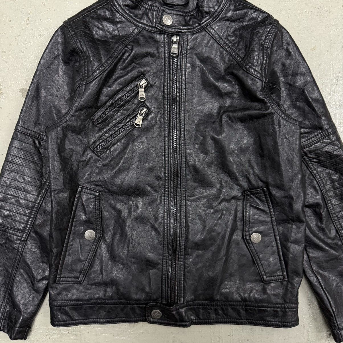 Urban Republic Black Leather Biker Jacket Size US XS / EU 42 / 0 - 2 Thumbnail