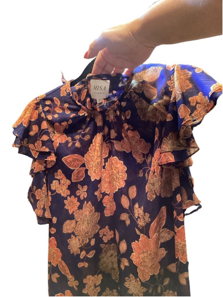 MISA Los Angeles Misa Foral Blouse NWT Size S / US 4 / IT 40 - 3 Thumbnail