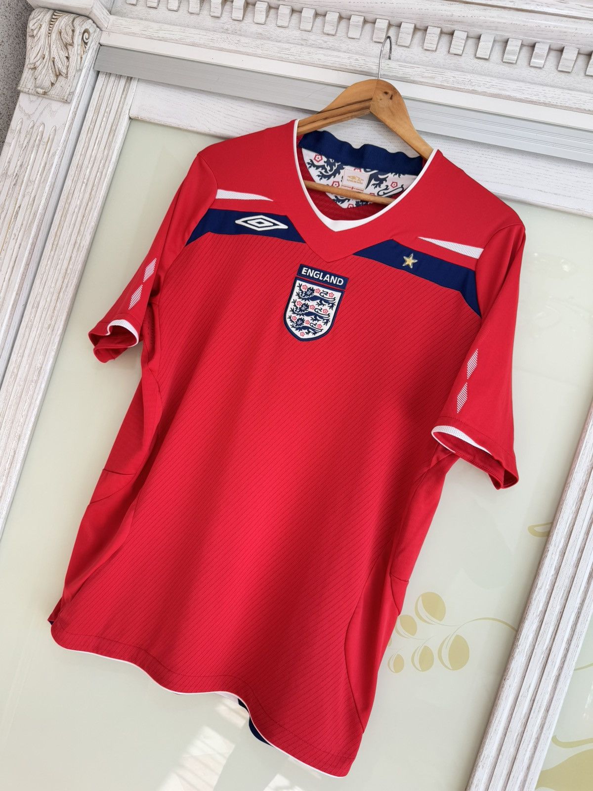 Umbro England 2008-2009 Away Soccer Jersey Football Kit Shirt Size US L / EU 52-54 / 3 - 3 Thumbnail