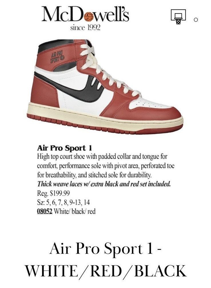 Other McDowells Air Pro Sport “Chicago” Size US 9.5 / EU 42-43 - 5 Thumbnail