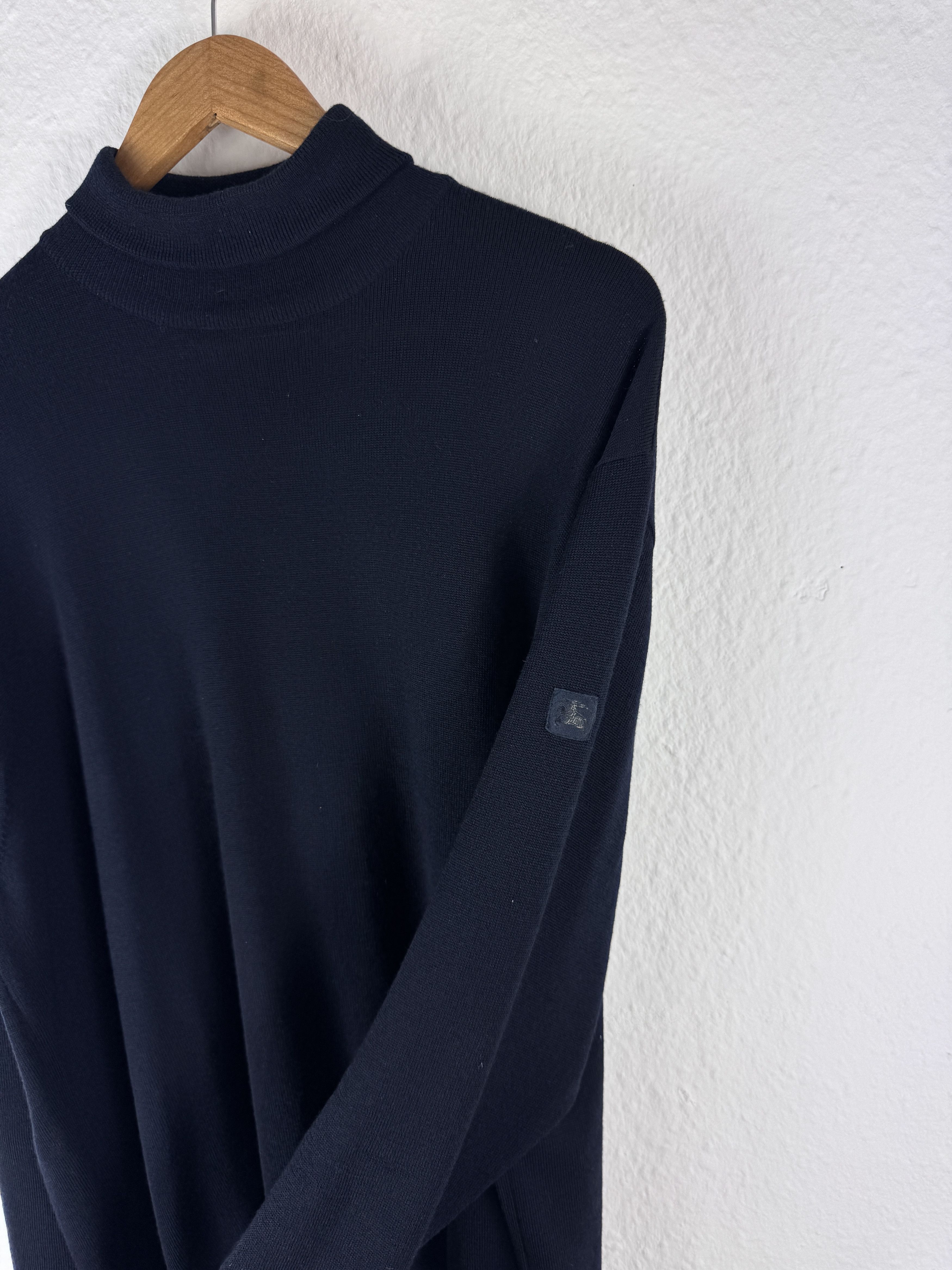 Burberry Men`s BURBERRY LONDON WOOL NAVY TURTLENECK SWEATeR JUMPER Size US XL / EU 56 / 4 - 2 Thumbnail