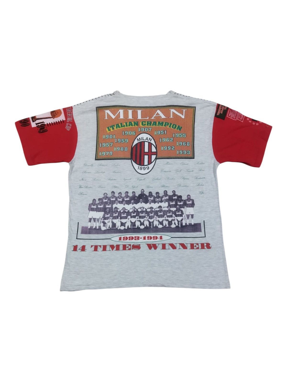 Lotto Sport Super Rare Vintage 1993 AC Milan Lotto Striped Tee Size US L / EU 52-54 / 3 - 2 Thumbnail