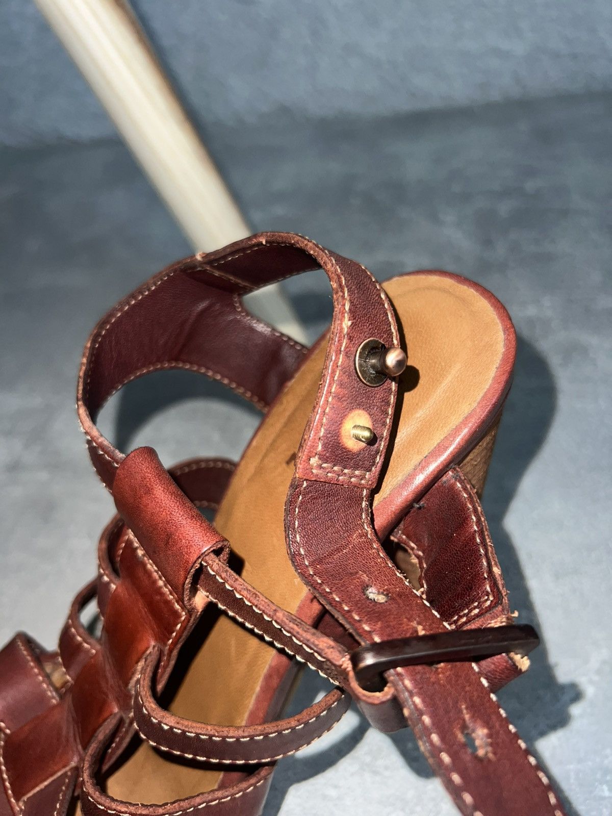 Diesel Diesel Platform Sandals – Vintage 00s Leather High Heels Size US 6 / IT 36 - 14 Thumbnail