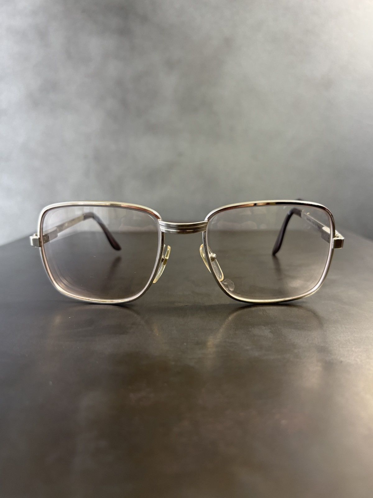 Vintage 1980s Eyeglasses Made in France 70s Vintage Frames Metal 80s Size ONE SIZE - 14 Thumbnail